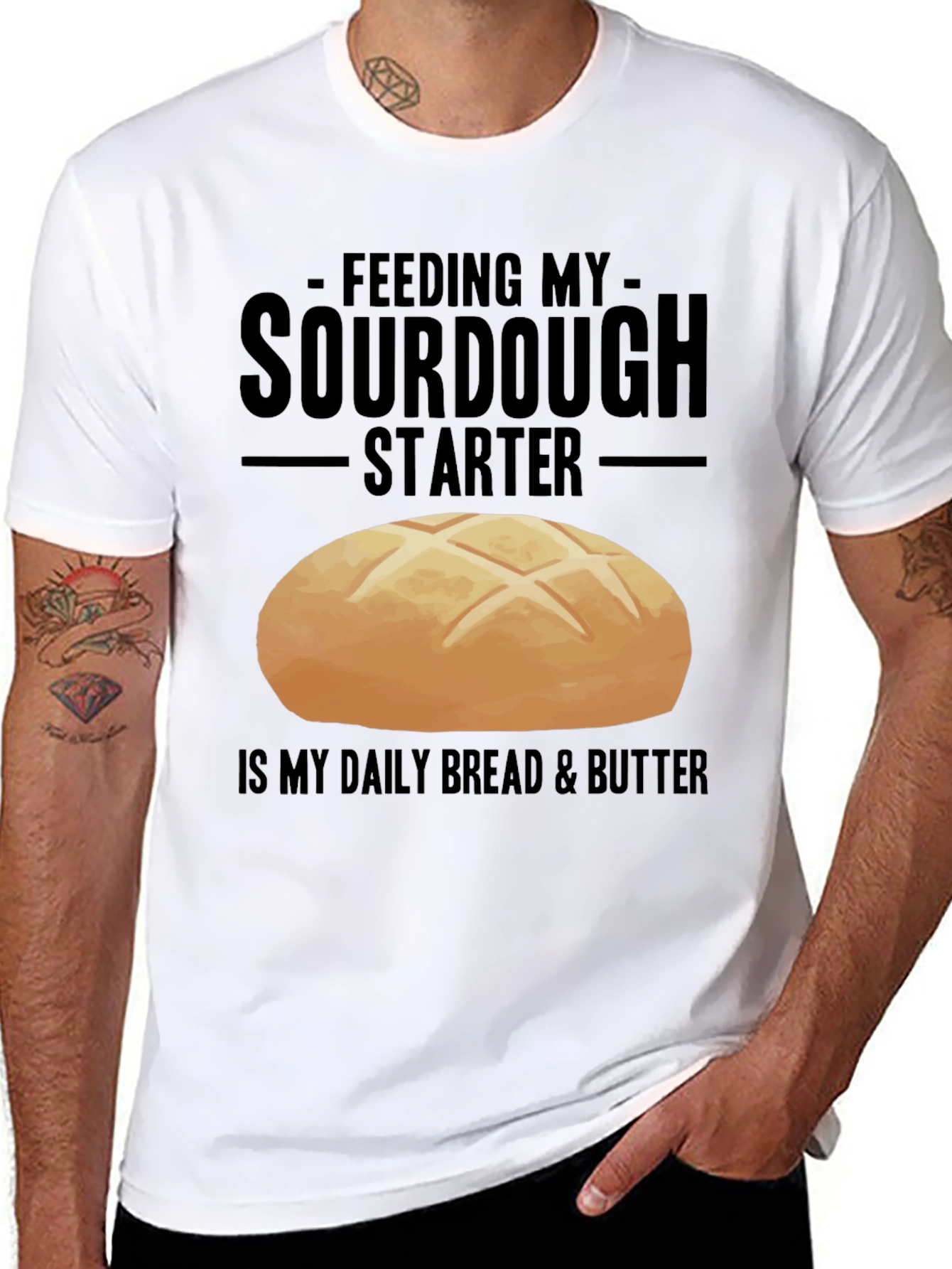 Sourdough Starter Black Graphic T-Shirt