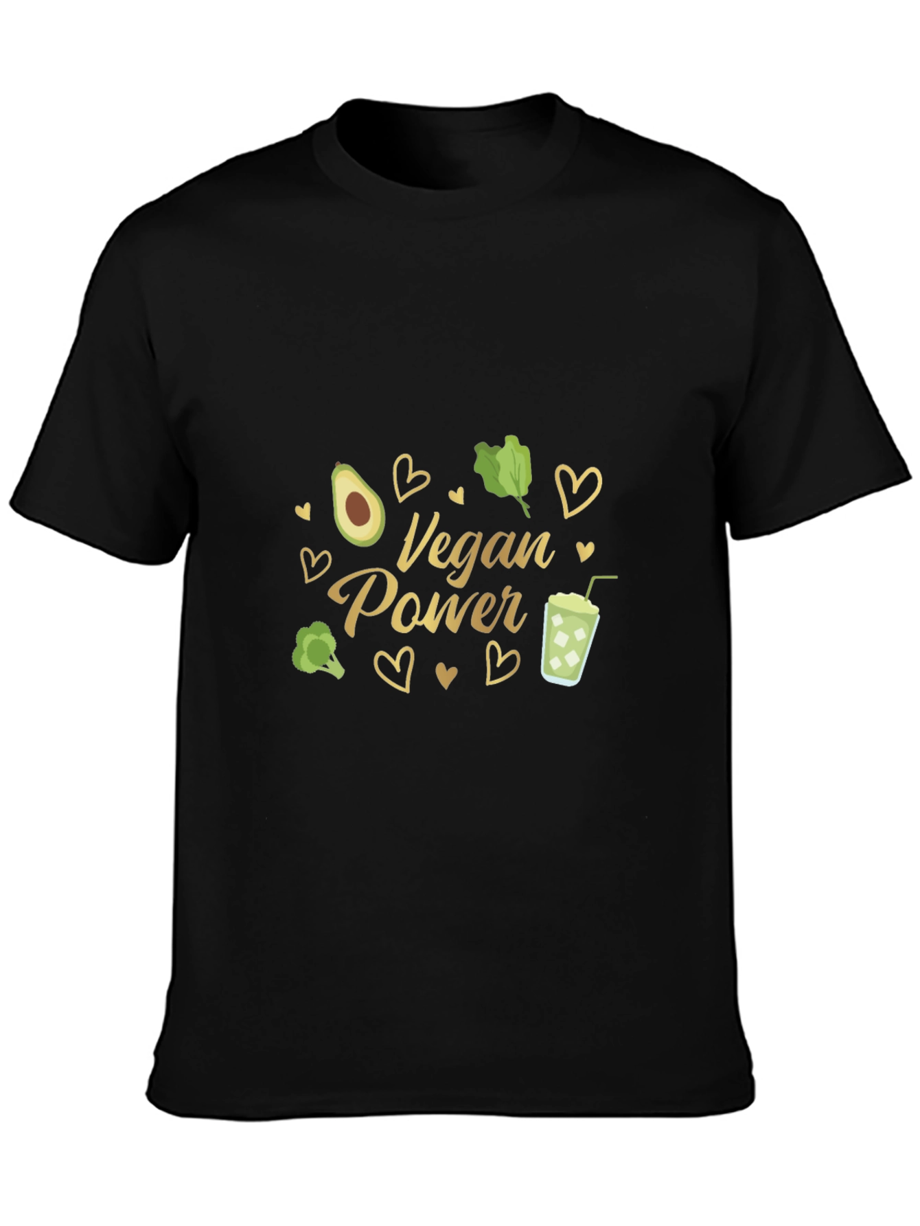 Vegan Power Graphic T-Shirt - Black