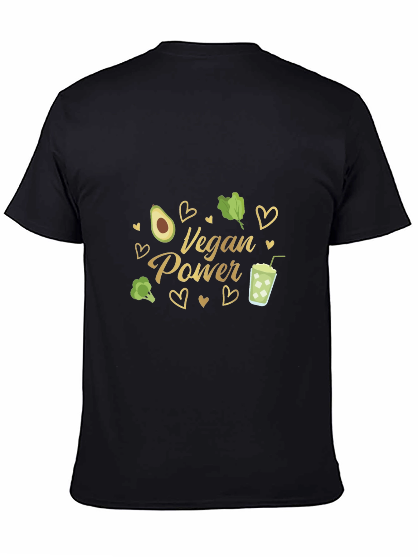 Vegan Power Graphic T-Shirt - Black