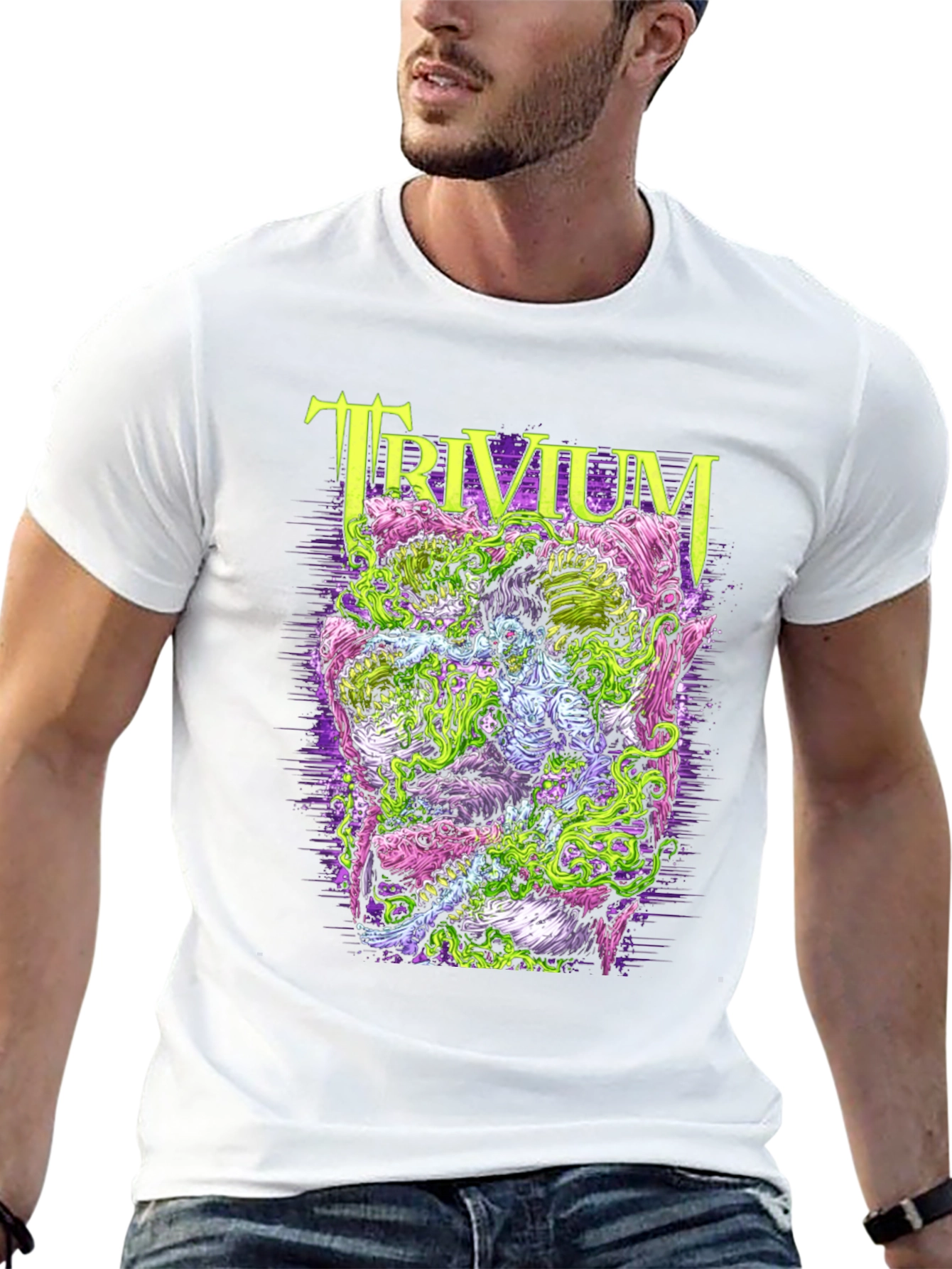 Trivium Band Graphic Print Black T-Shirt