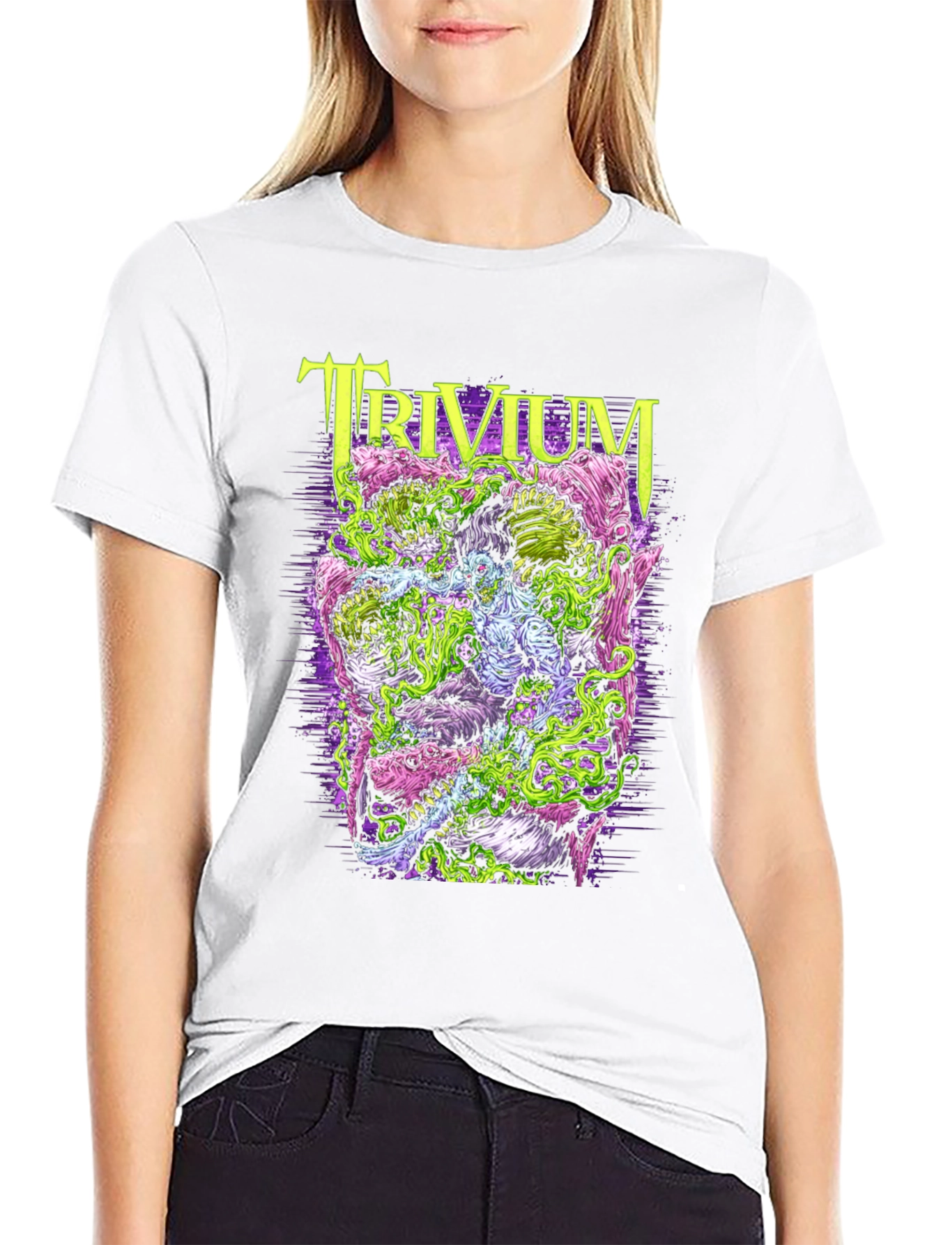 Trivium Band Graphic Print Black T-Shirt