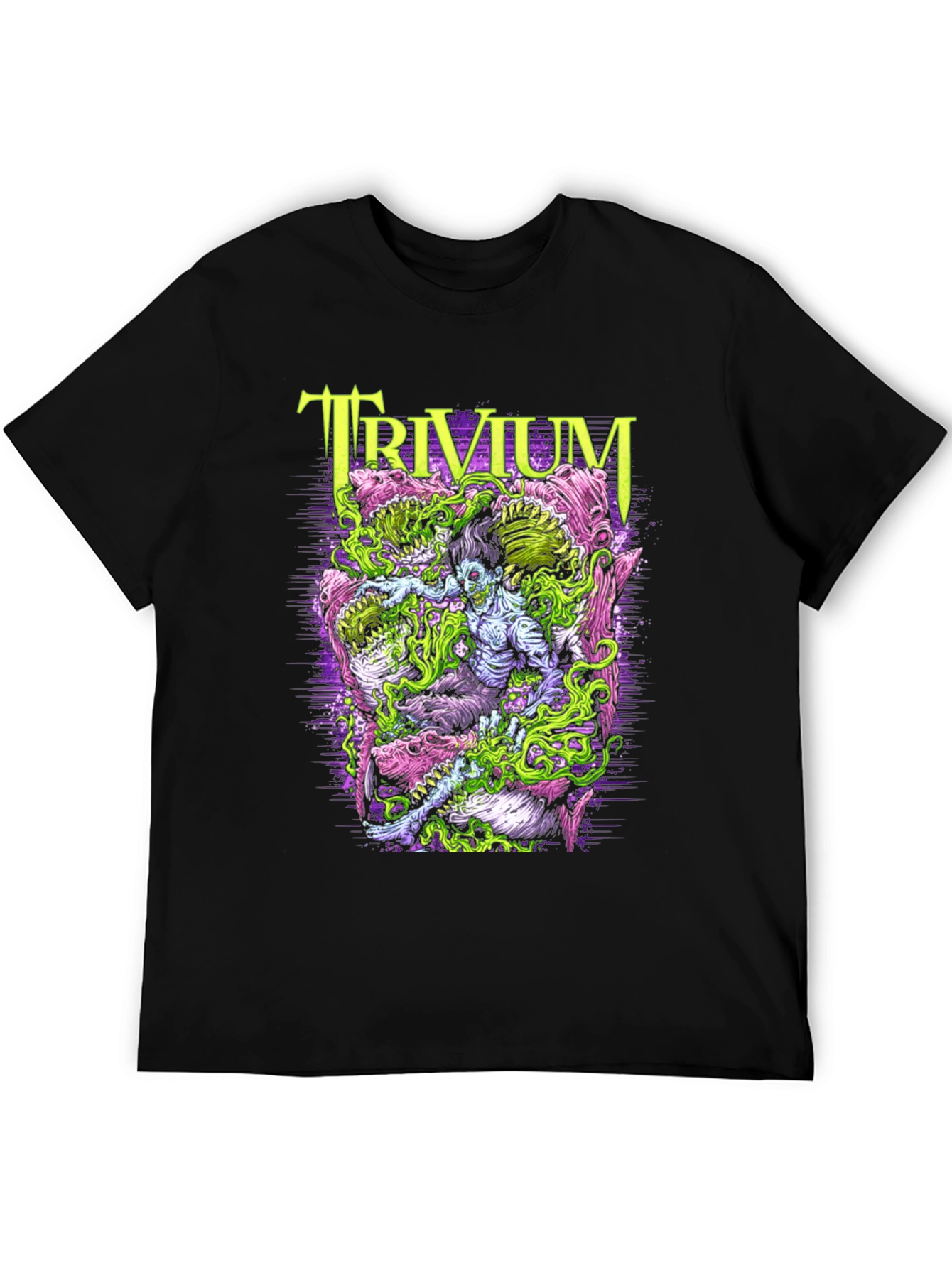 Trivium Band Graphic Print Black T-Shirt