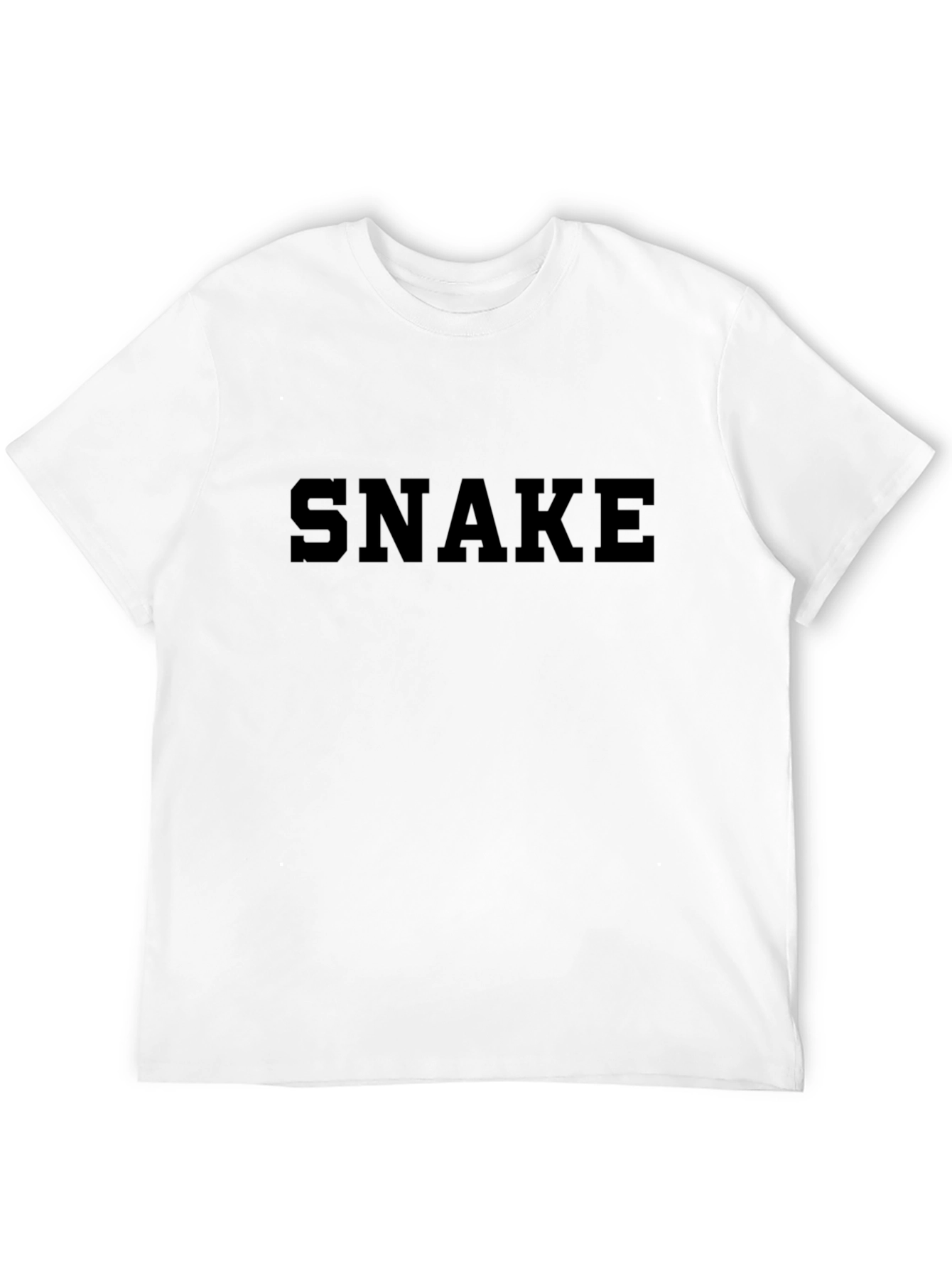 SNAKE Text Tee - Bold Black T-Shirt