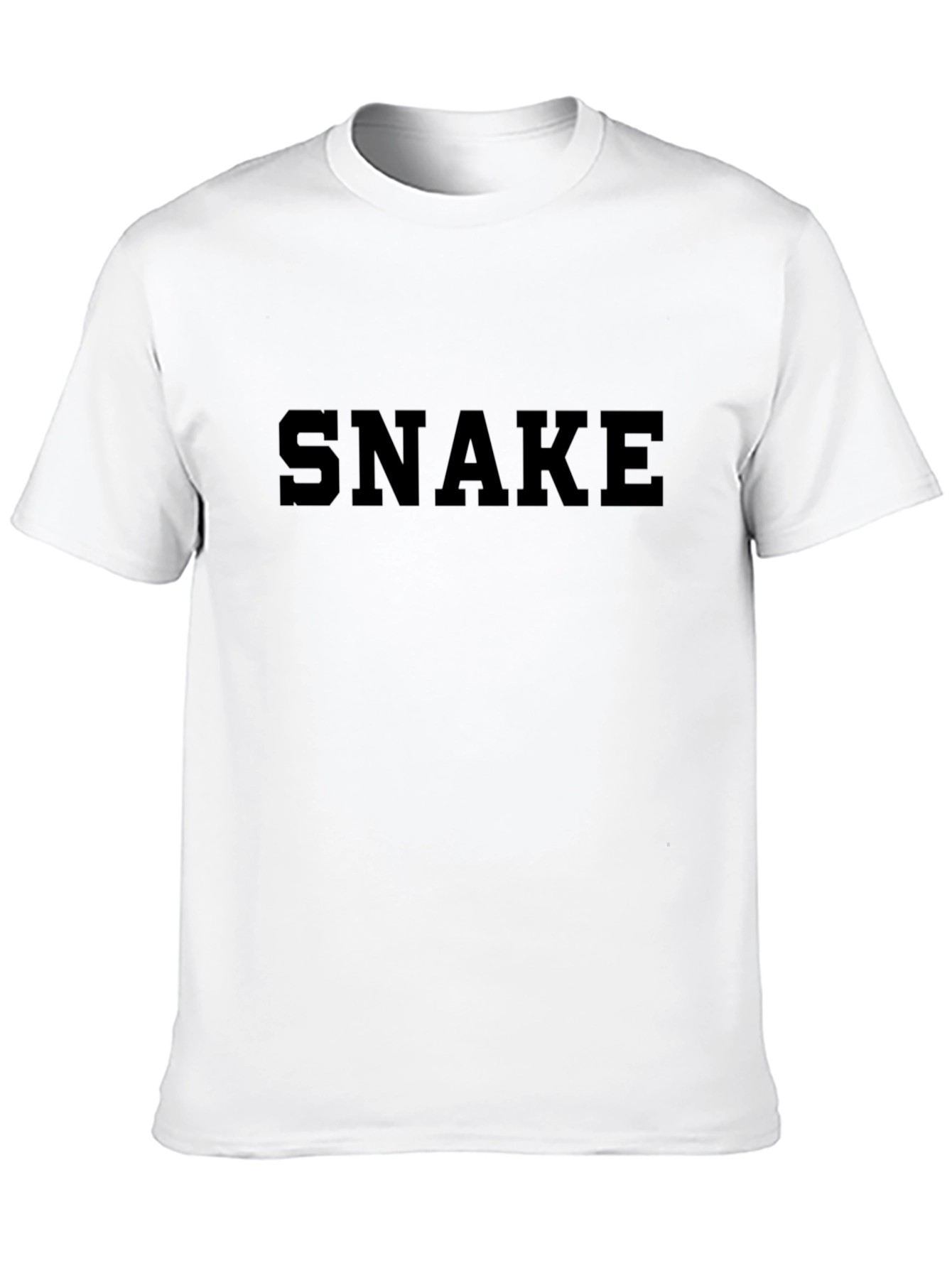 SNAKE Text Tee - Bold Black T-Shirt