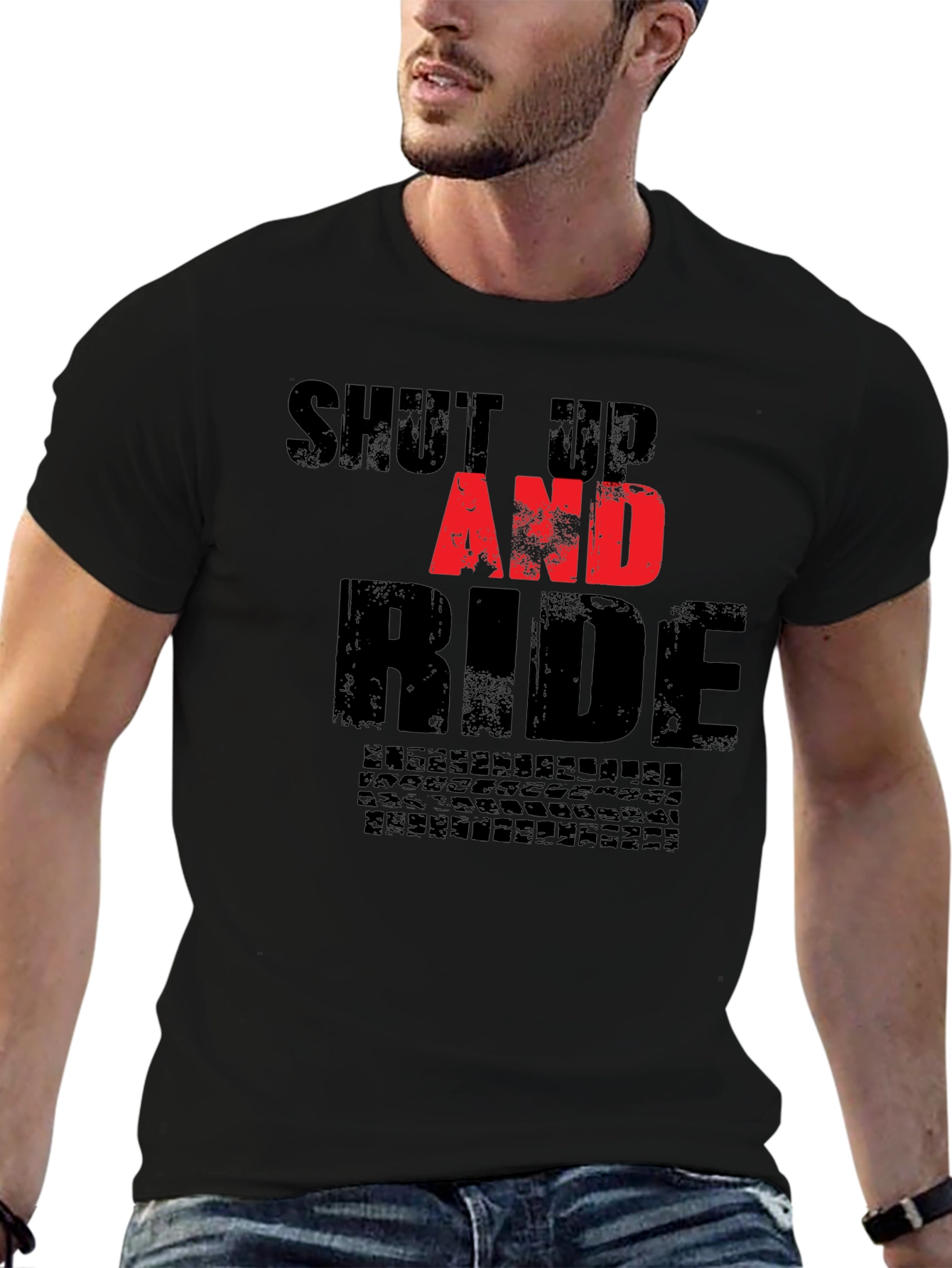 Shut Up and Ride Black Graphic Tee