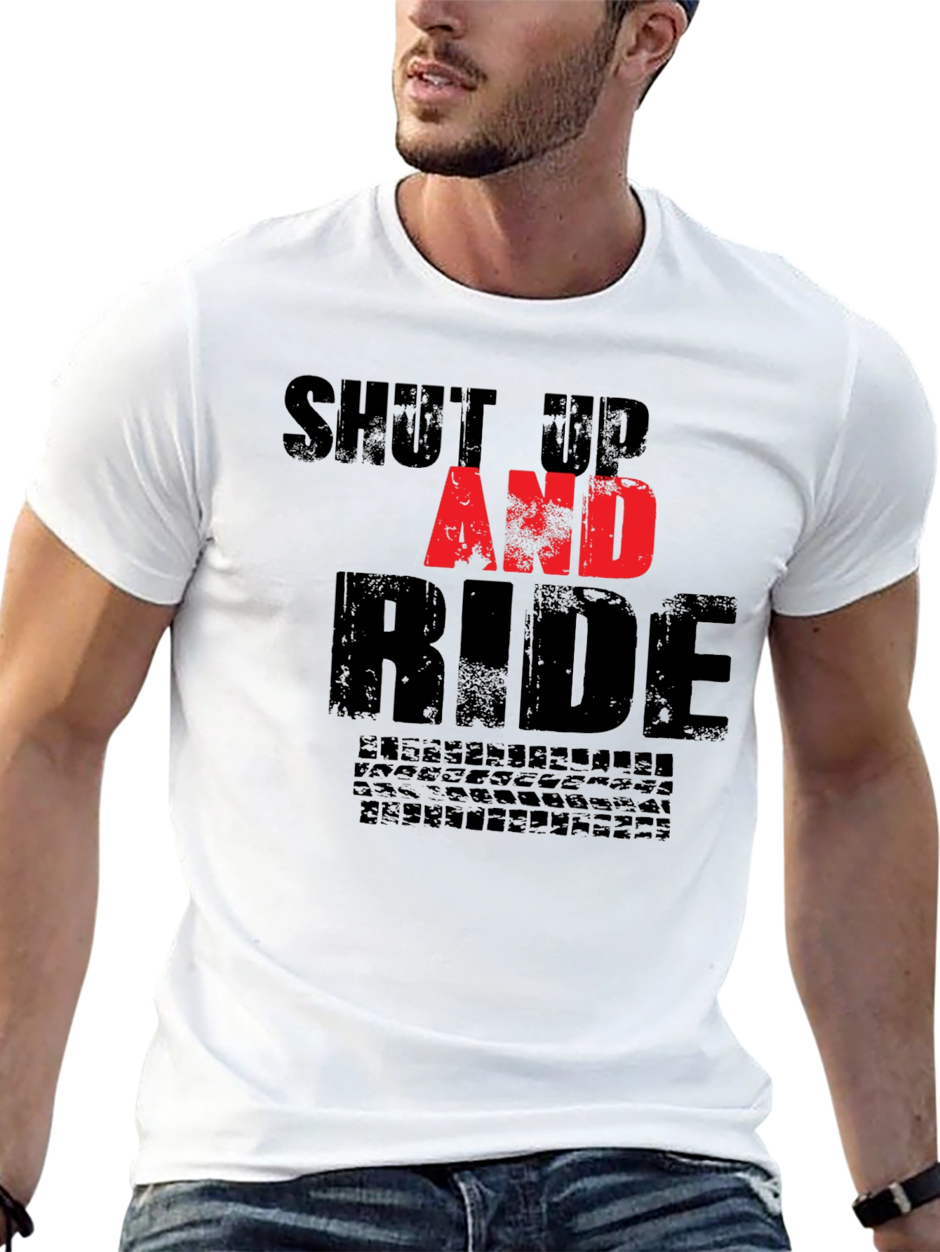 Shut Up and Ride Black Graphic Tee