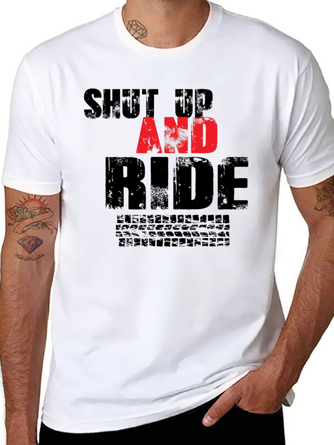 Shut Up and Ride Black Graphic Tee