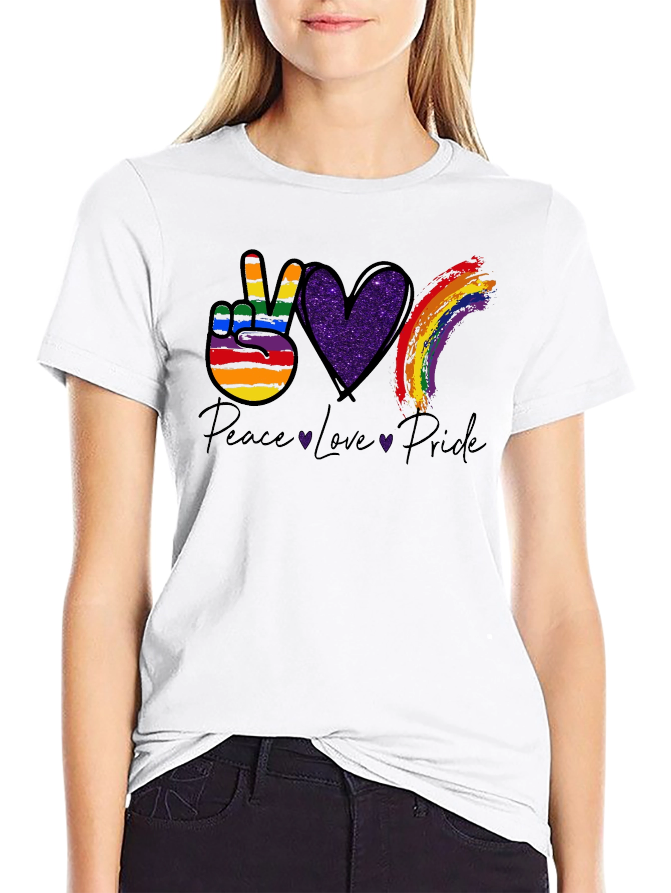 Peace Love Pride Graphic T-Shirt