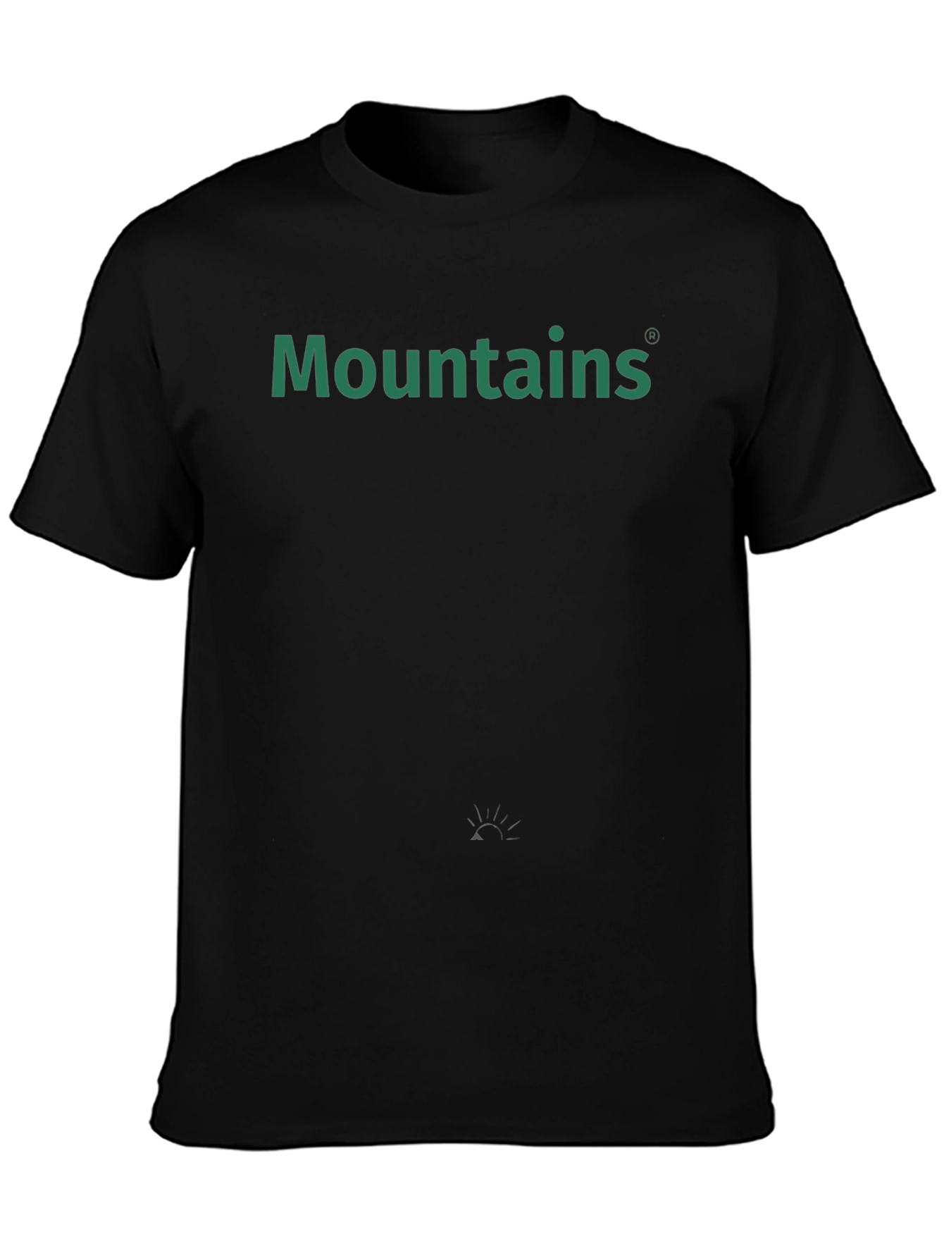 Mountains Graphic Tee - Black Cotton Casual T-Shirt