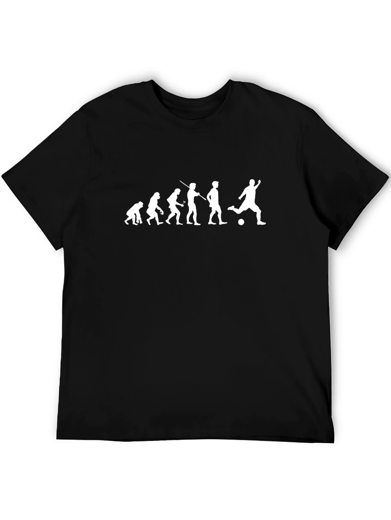 Soccer Evolution Graphic Tee - Black Casual Shirt