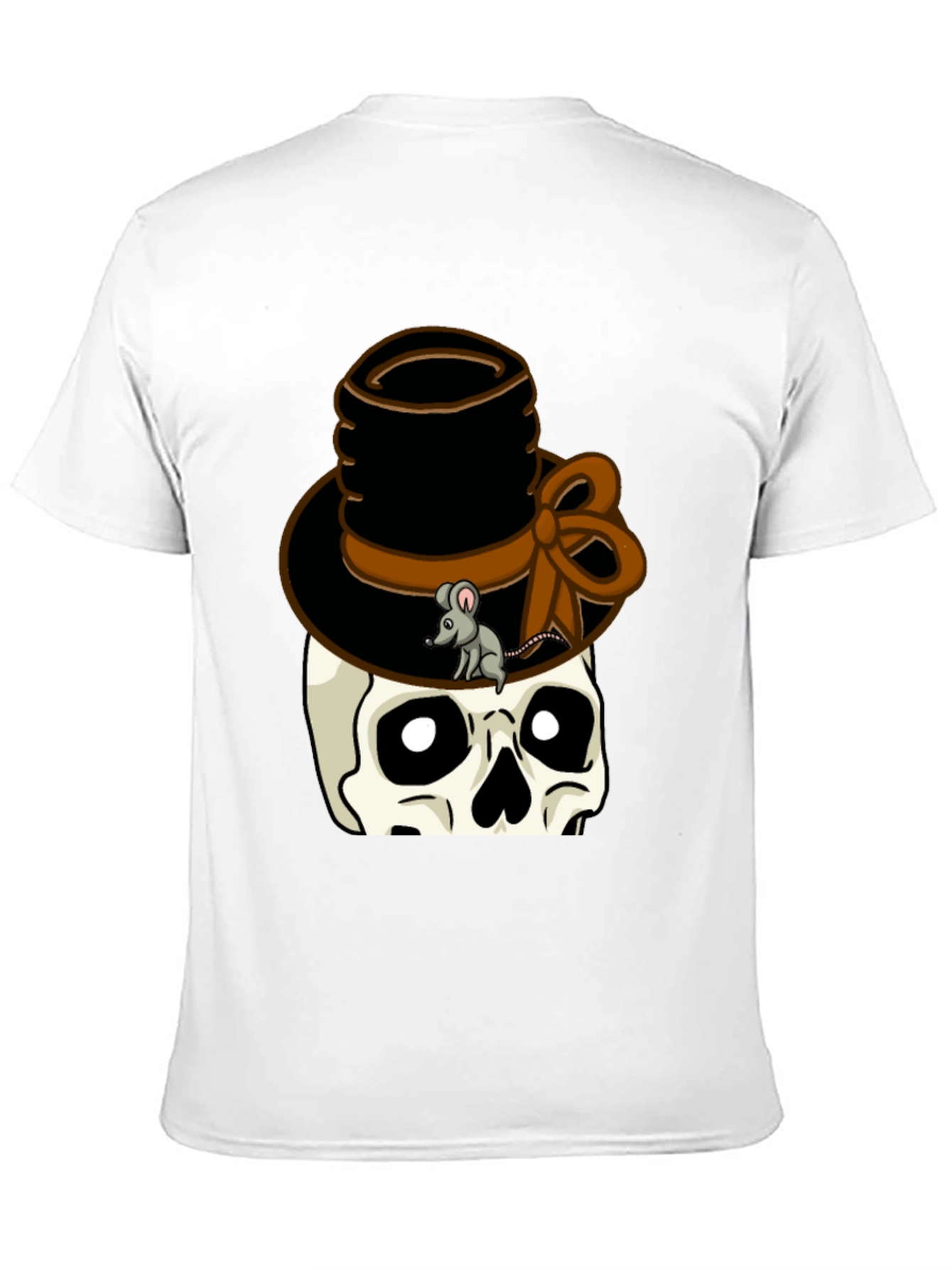 Skull with Top Hat Graphic Tee - Unique Design