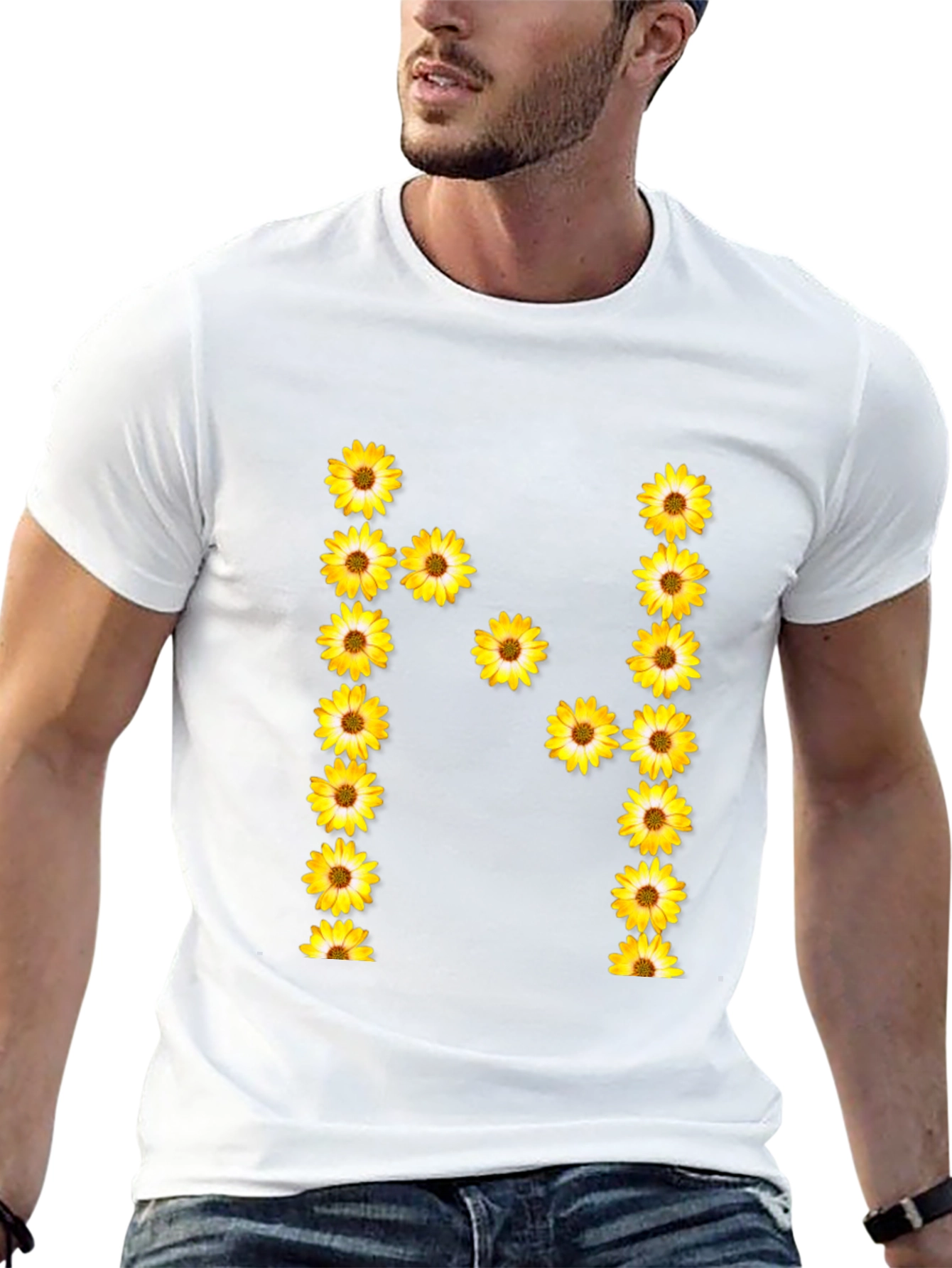 Sunflower Letter N Graphic Tee