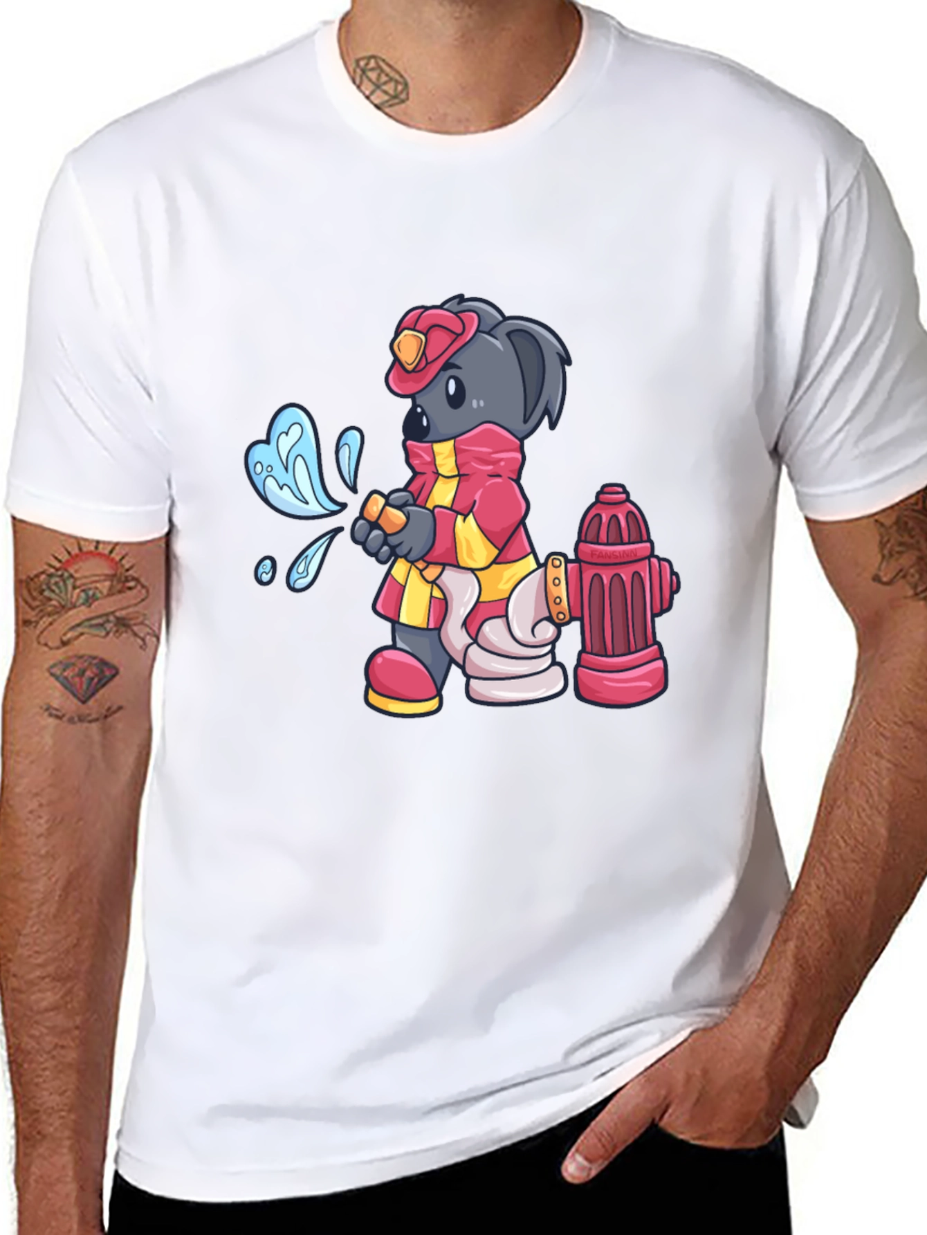 Firefighter Koala Bear T-Shirt