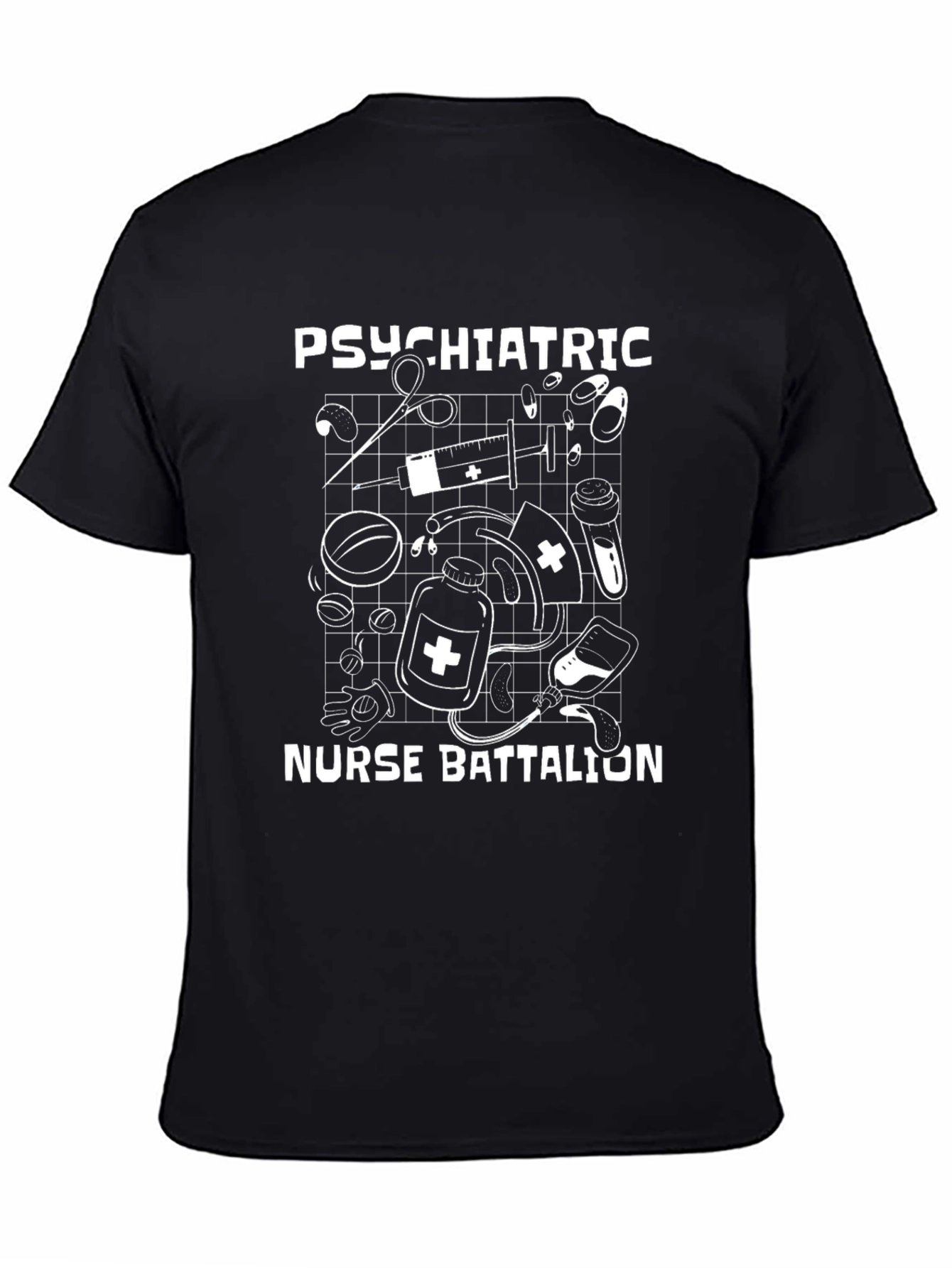Psychiatric Nurse Battalion Graphic T-Shirt