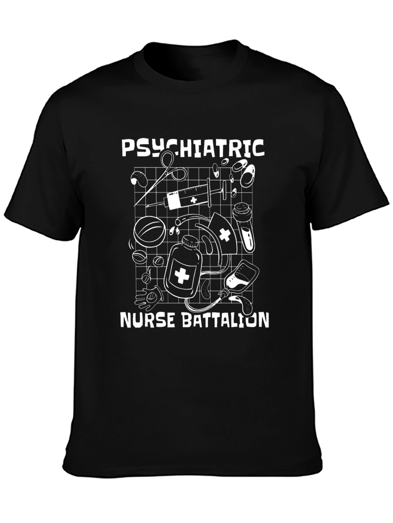 Psychiatric Nurse Battalion Graphic T-Shirt