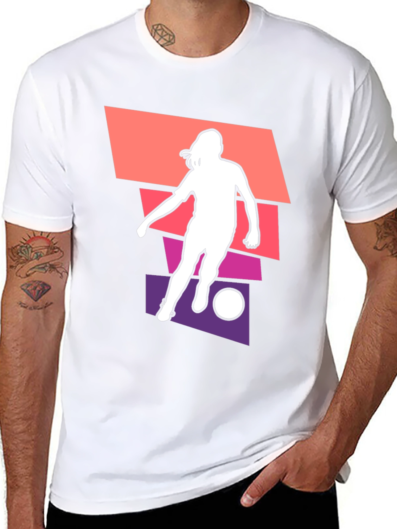 Soccer Silhouette Graphic Tee - Stylish Unisex T-Shirt