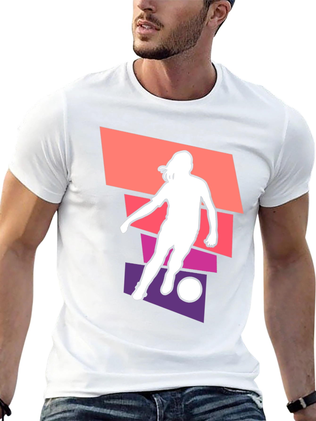 Soccer Silhouette Graphic Tee - Stylish Unisex T-Shirt