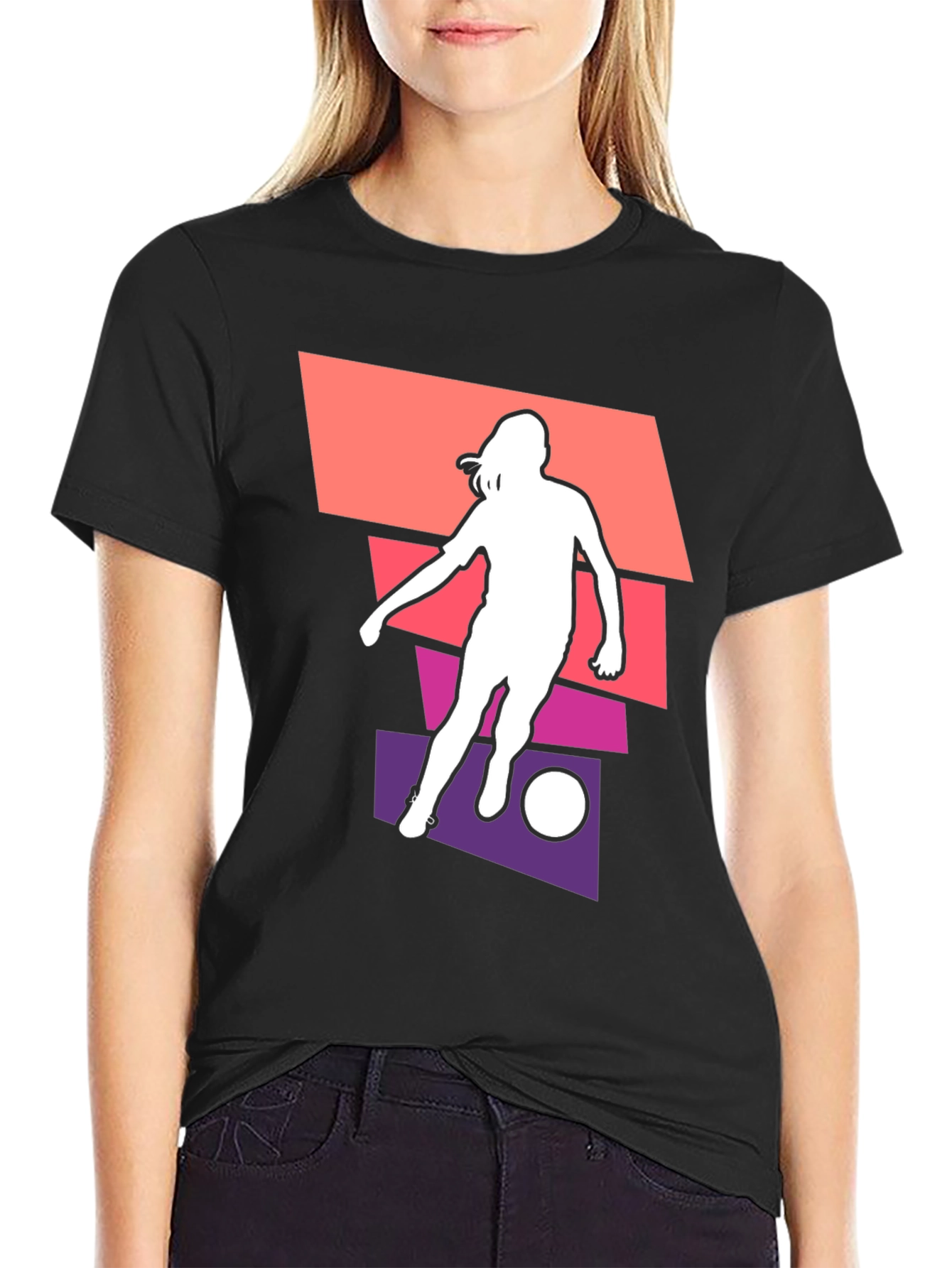Soccer Silhouette Graphic Tee - Stylish Unisex T-Shirt