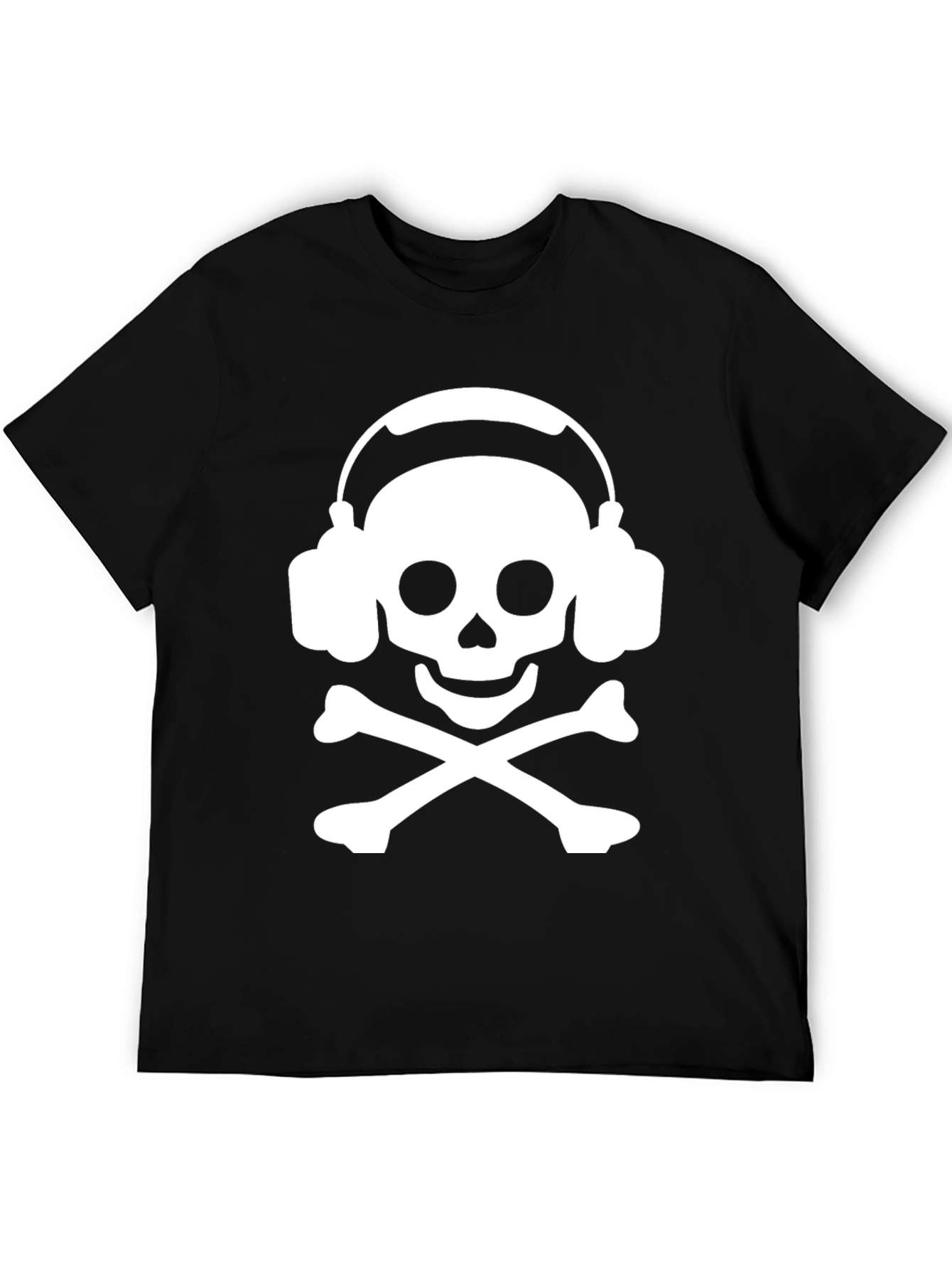 Skull with Headphones Graphic Tee