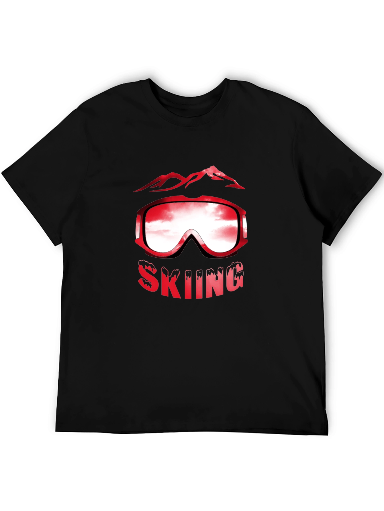 Skiing Graphic T-Shirt - Mountain Goggles Design