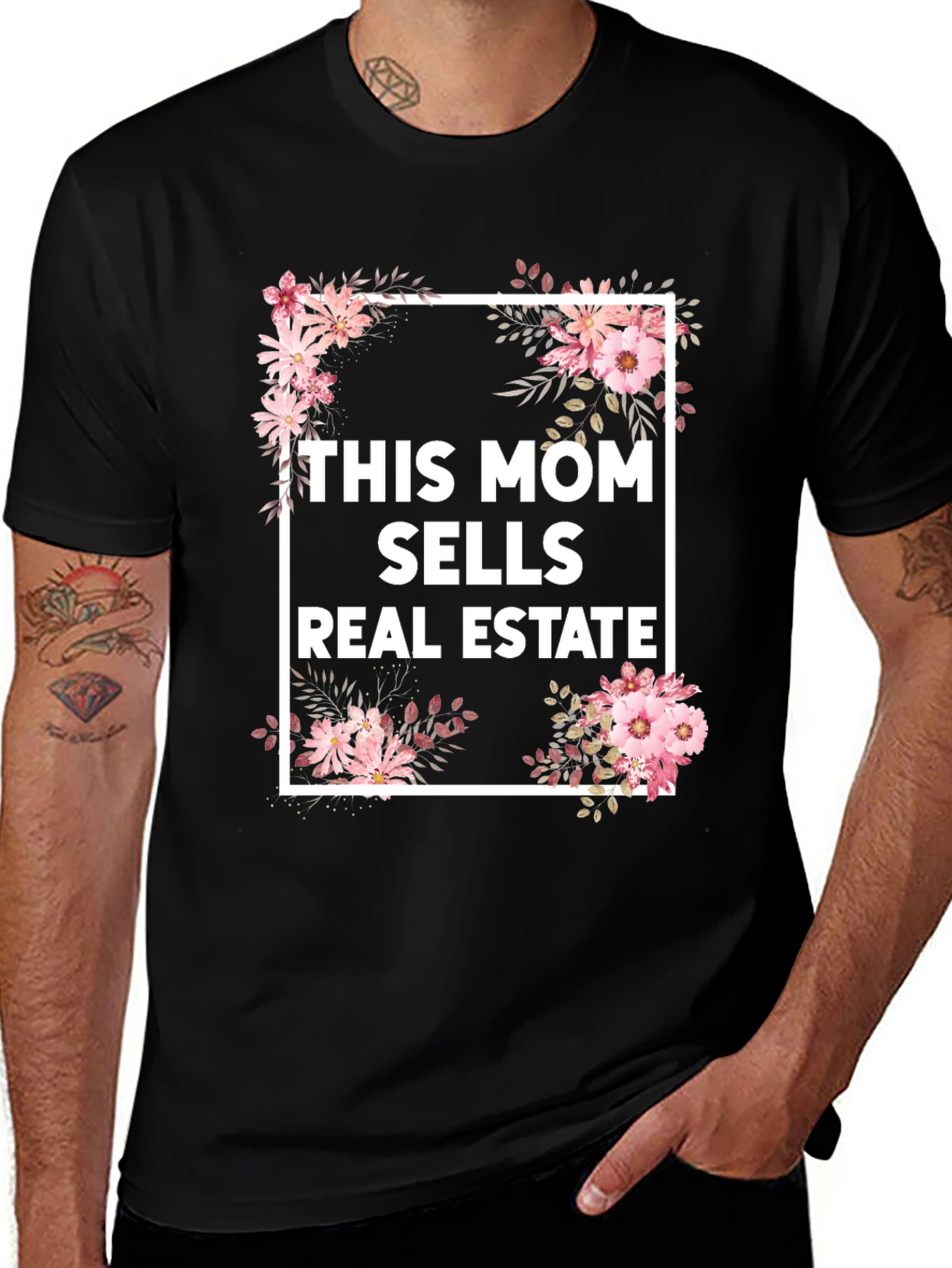 This Mom Sells Real Estate Floral T-Shirt