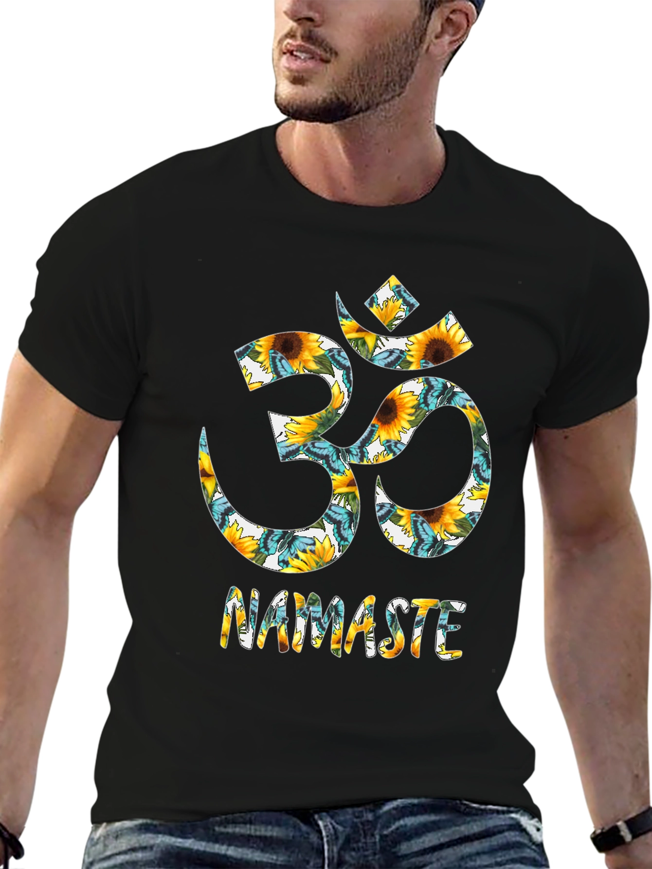Sunflower Om Namaste T-Shirt