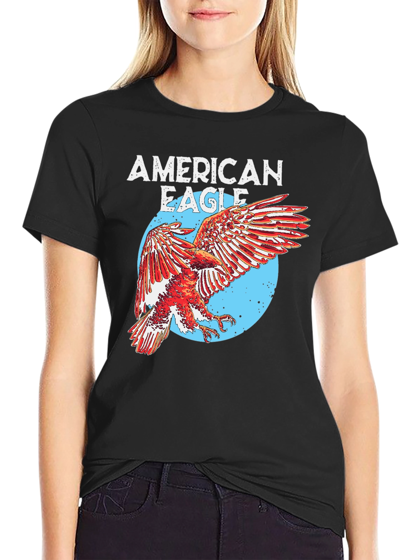 American Eagle Graphic Print Mens T-Shirt
