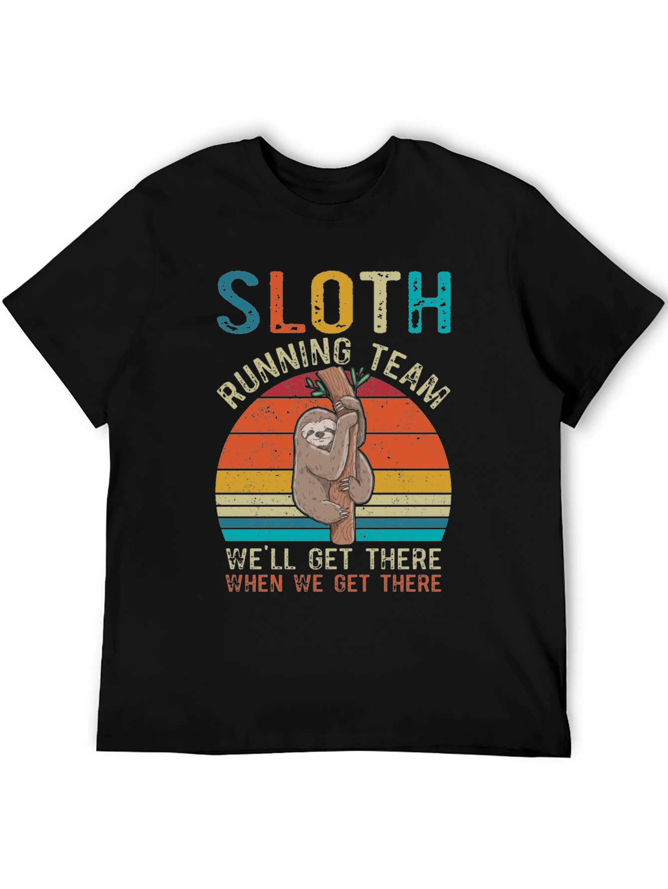 Sloth Running Team T-Shirt - Well Get There Slow!