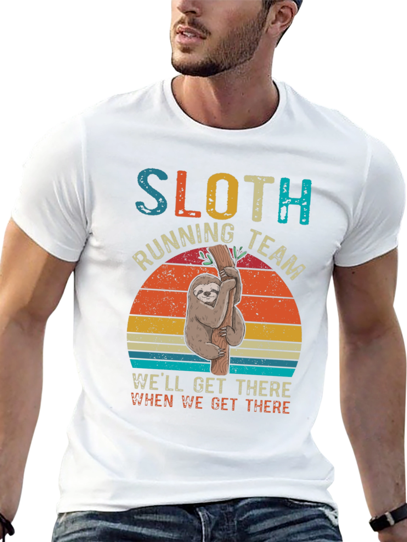 Sloth Running Team T-Shirt - Well Get There Slow!