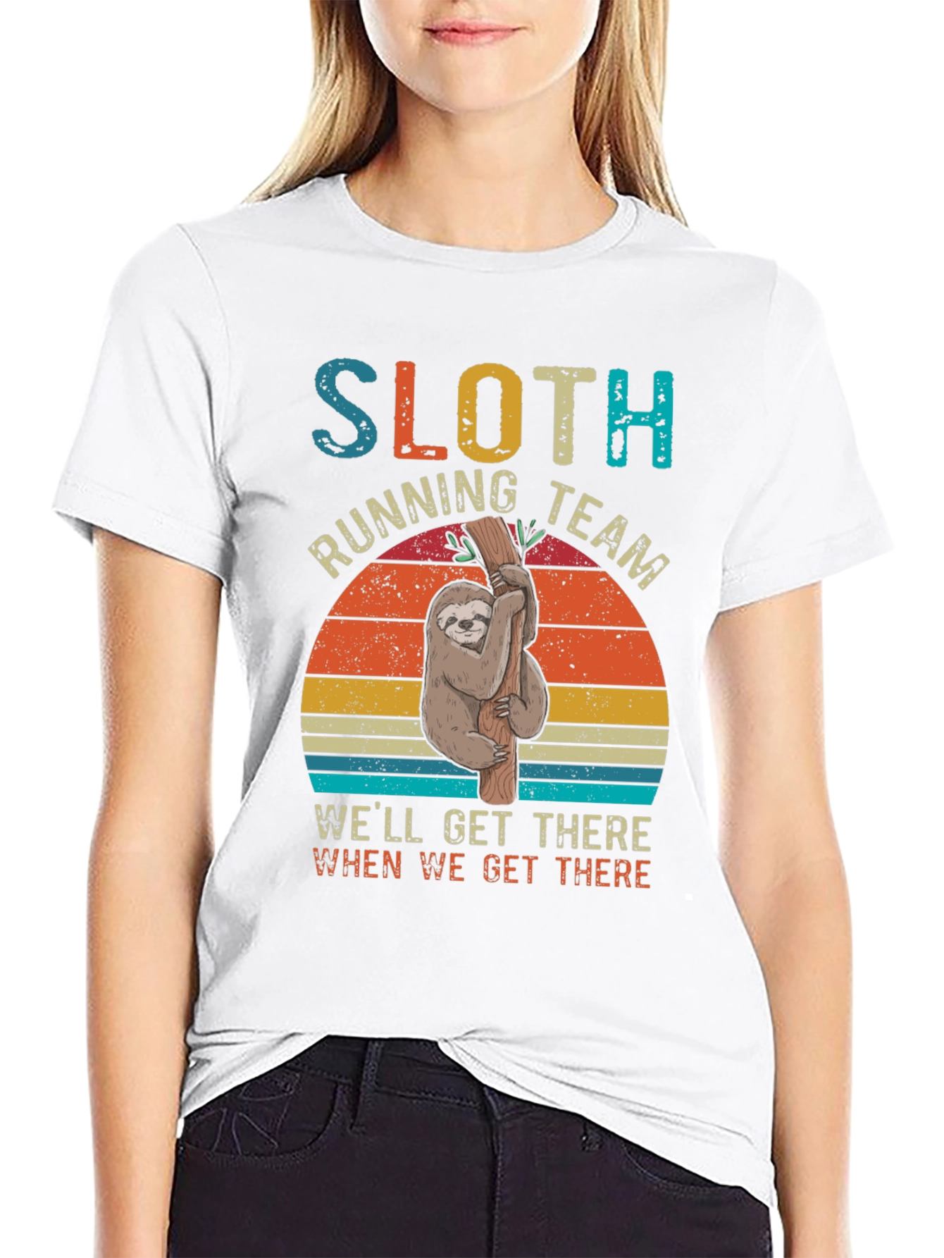 Sloth Running Team T-Shirt - Well Get There Slow!