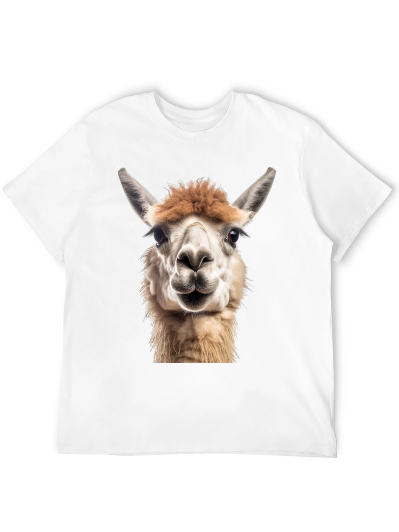 Alpaca Face Graphic Black T-Shirt