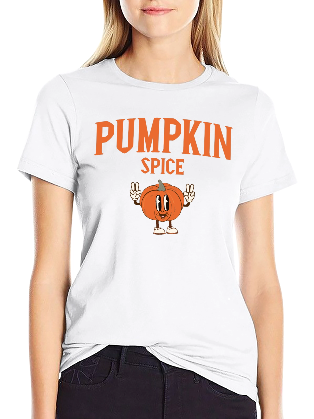 Pumpkin Spice Cartoon T-Shirt - Fall Apparel