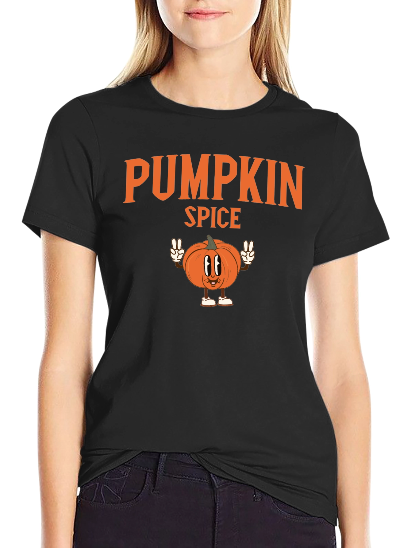 Pumpkin Spice Cartoon T-Shirt - Fall Apparel