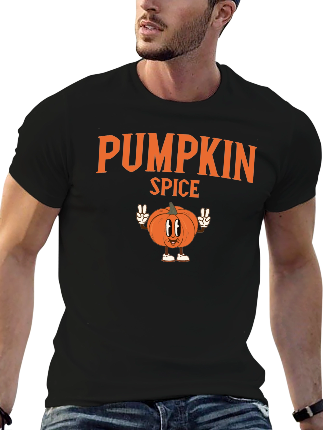 Pumpkin Spice Cartoon T-Shirt - Fall Apparel