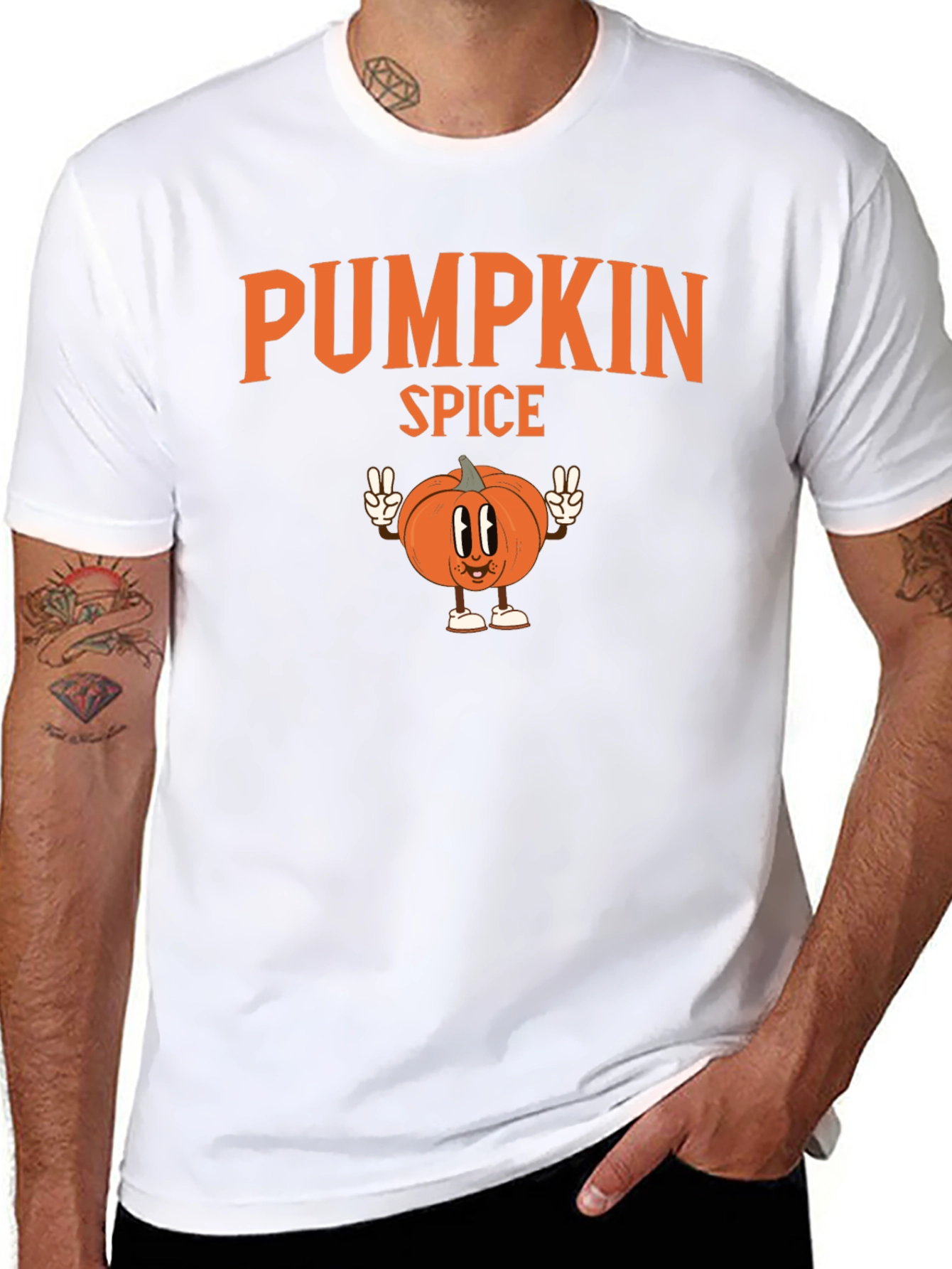 Pumpkin Spice Cartoon T-Shirt - Fall Apparel