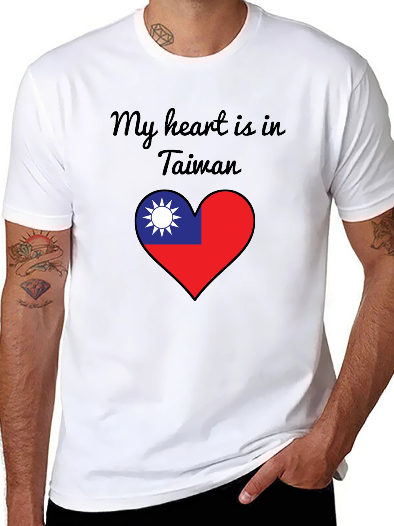 Taiwan Heart Flag T-Shirt - Show Your Love!