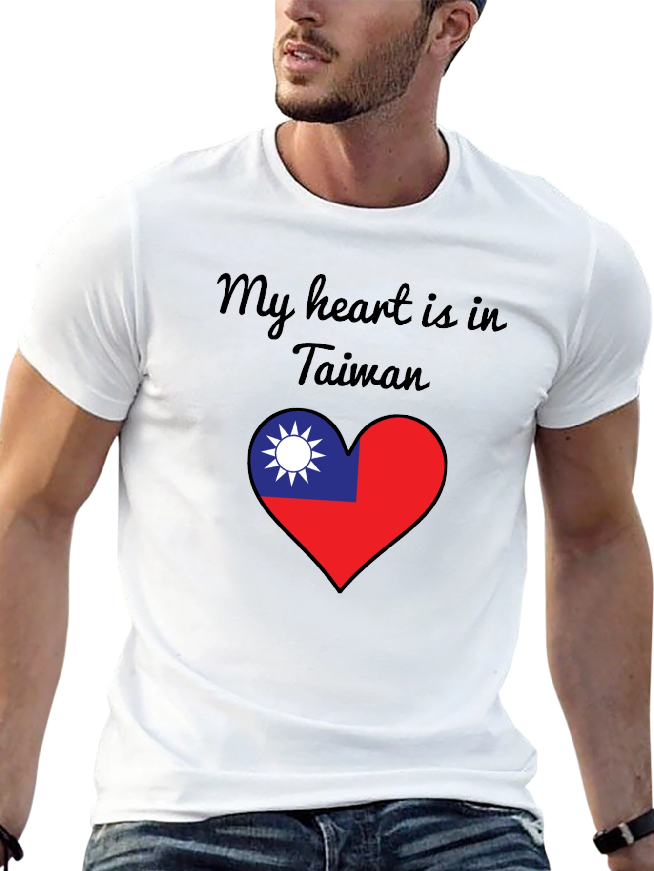 Taiwan Heart Flag T-Shirt - Show Your Love!