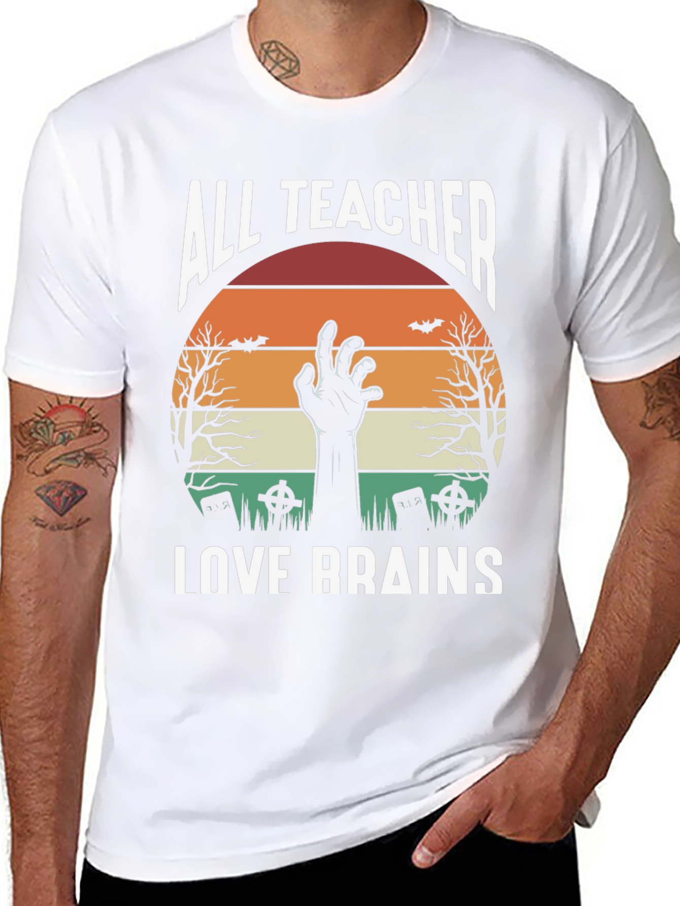 All Teachers Love Brains Halloween T-Shirt
