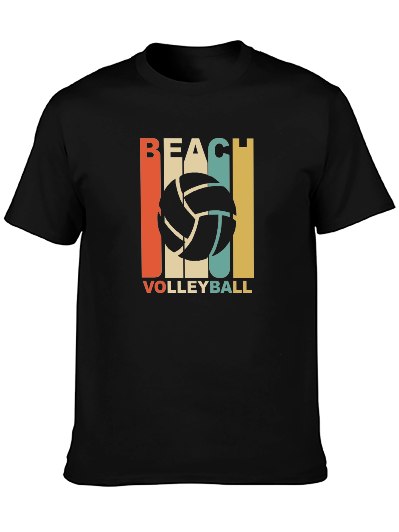 Beach Volleyball Graphic T-Shirt - Retro Style