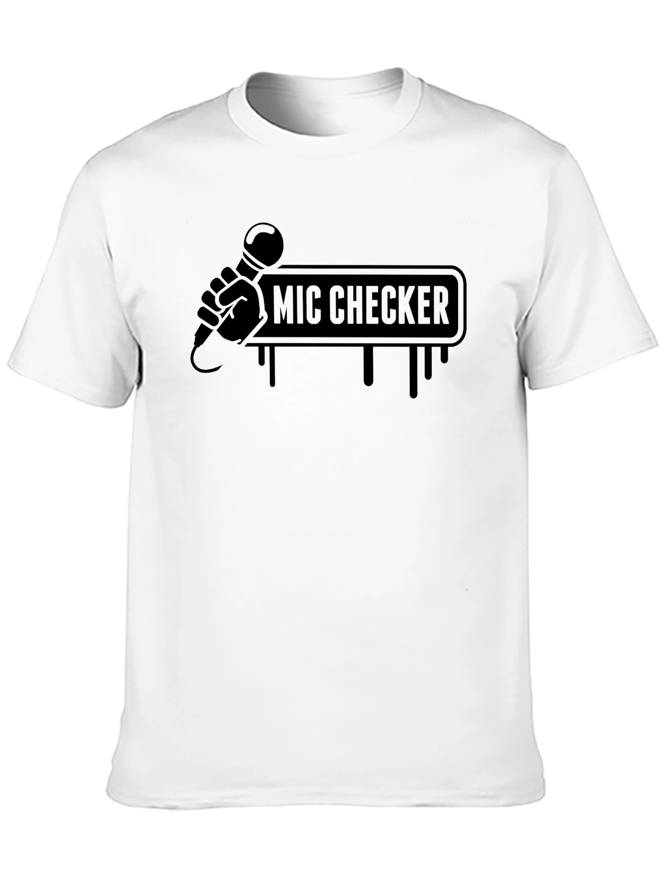 Mic Checker Black Graphic Tee