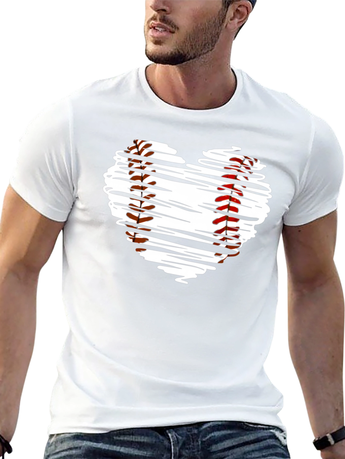 Baseball Heart Graphic Tee