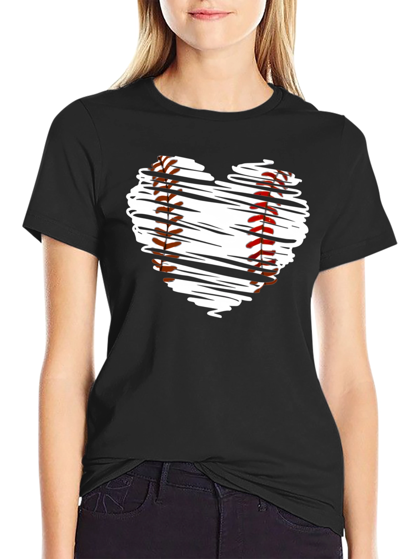 Baseball Heart Graphic Tee