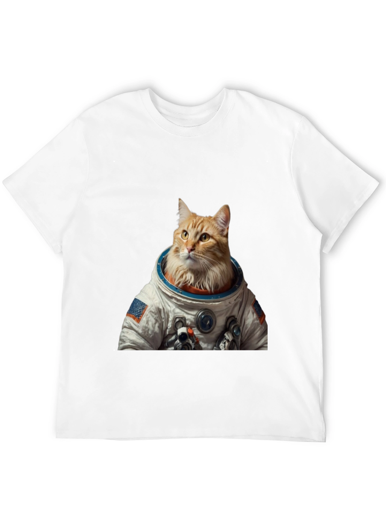 Astronaut Cat Graphic T-Shirt - Black