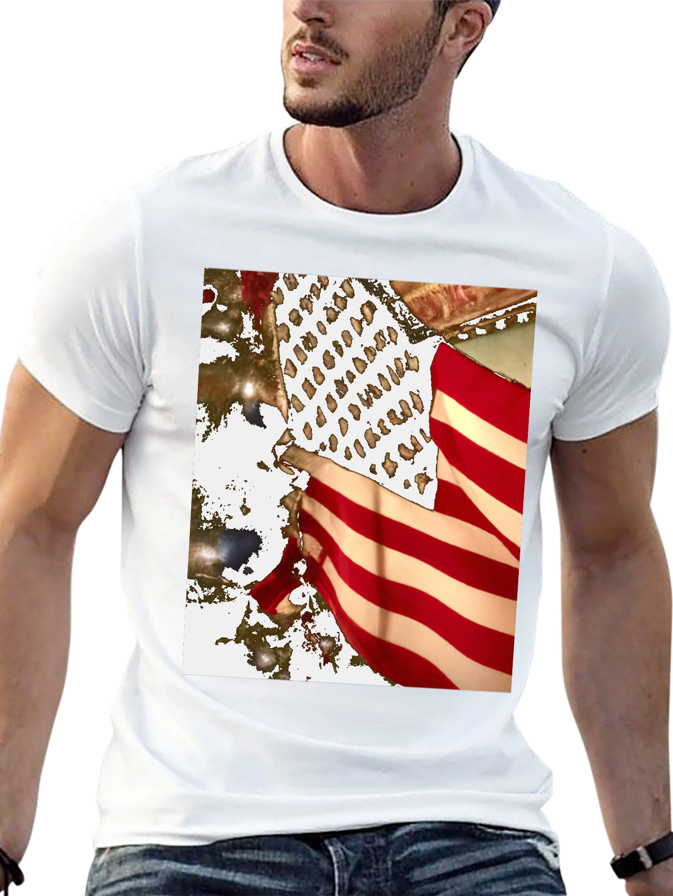 American Flag Graphic Tee