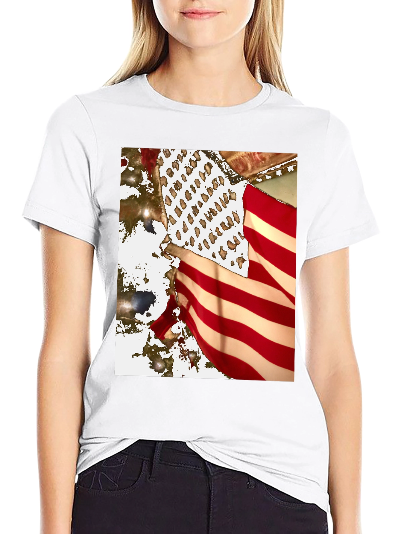 American Flag Graphic Tee