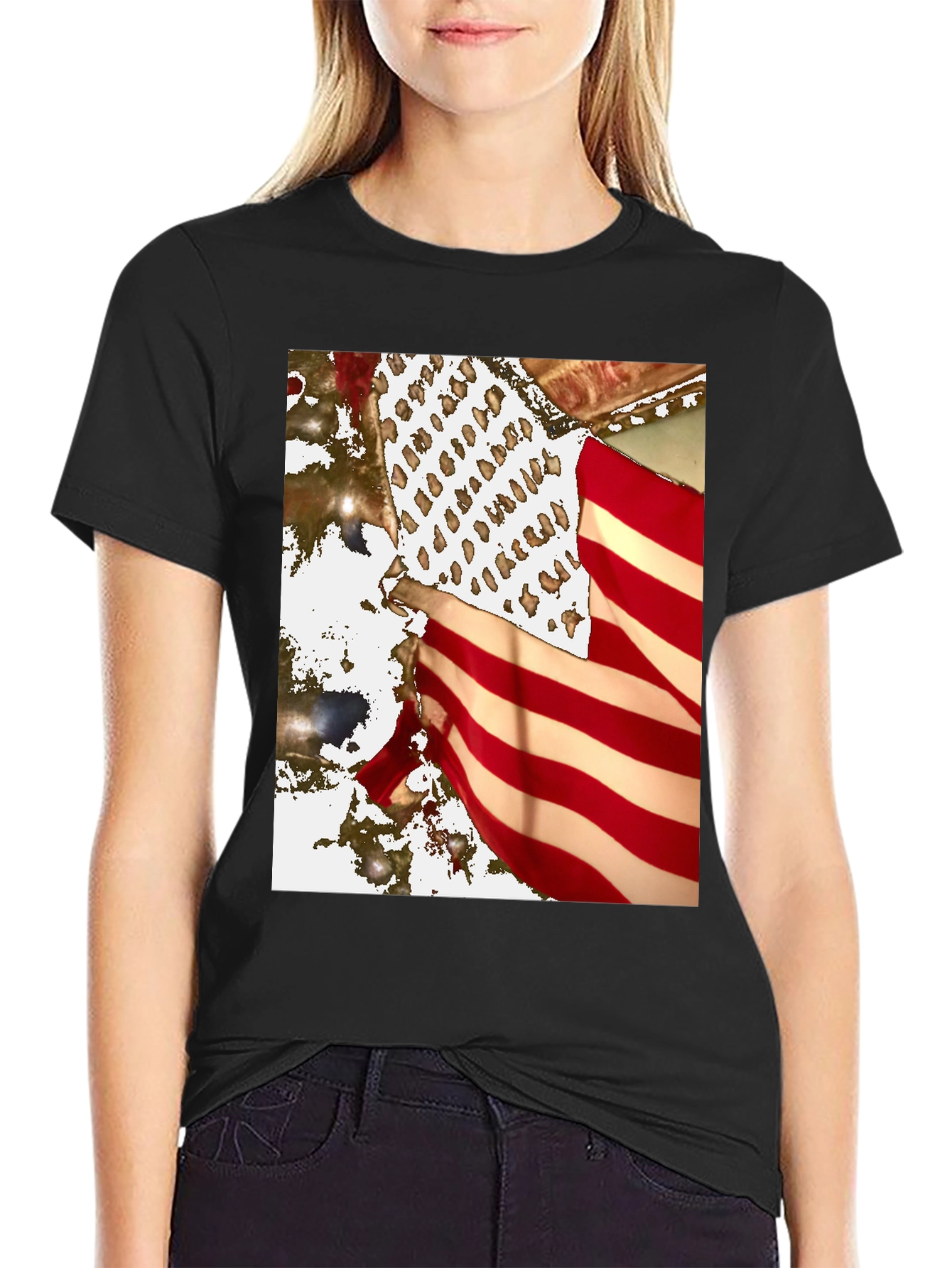American Flag Graphic Tee