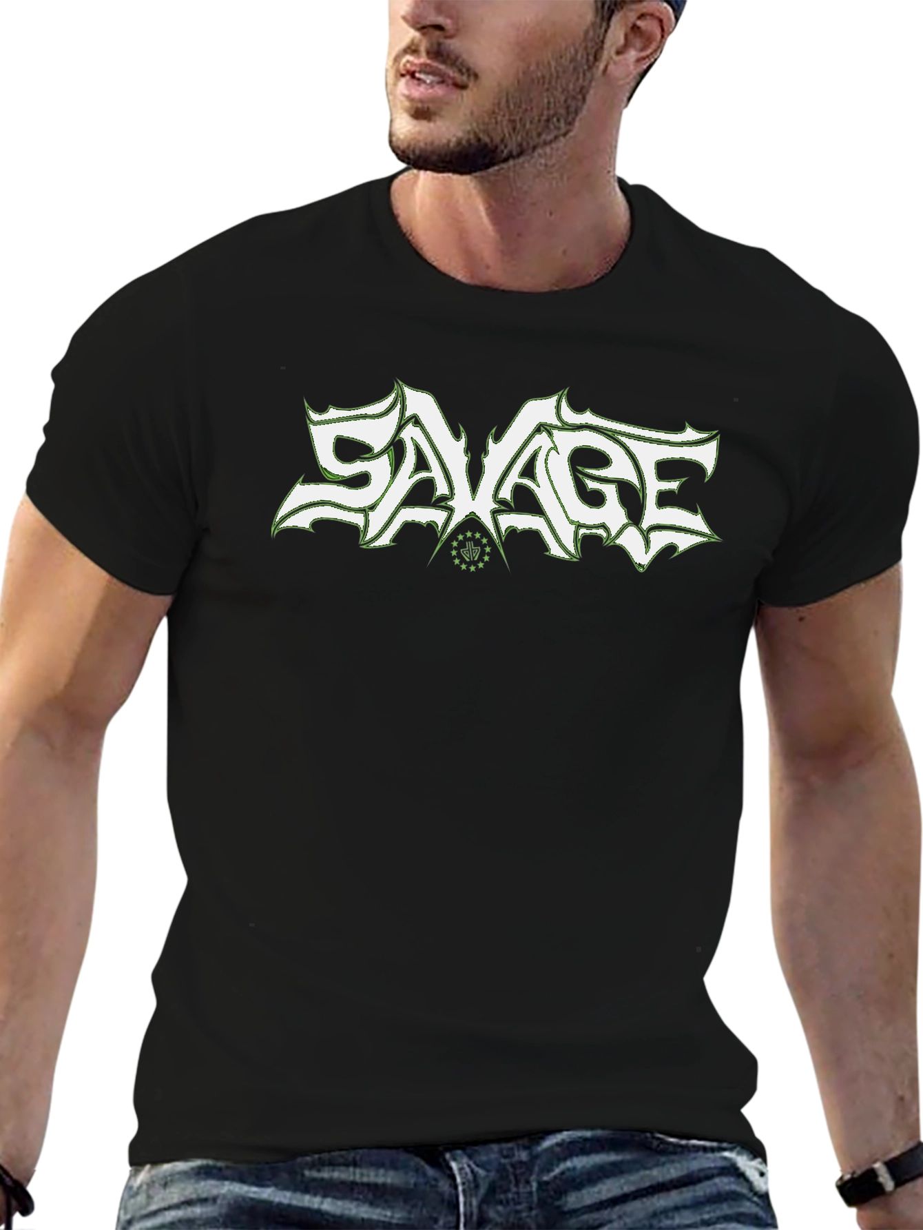 Savage Graphic Print Black T-Shirt