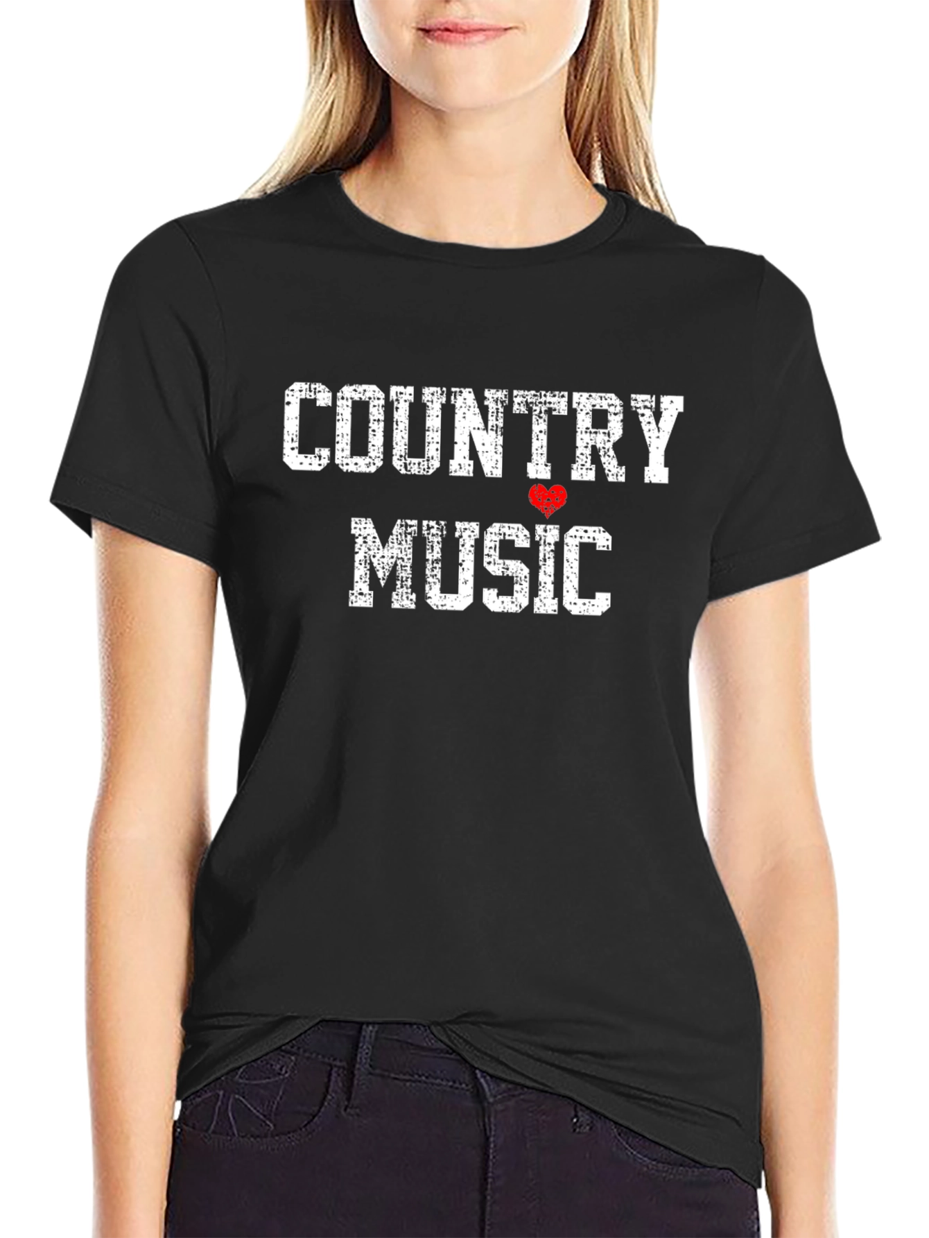 Country Music Graphic T-Shirt - Black