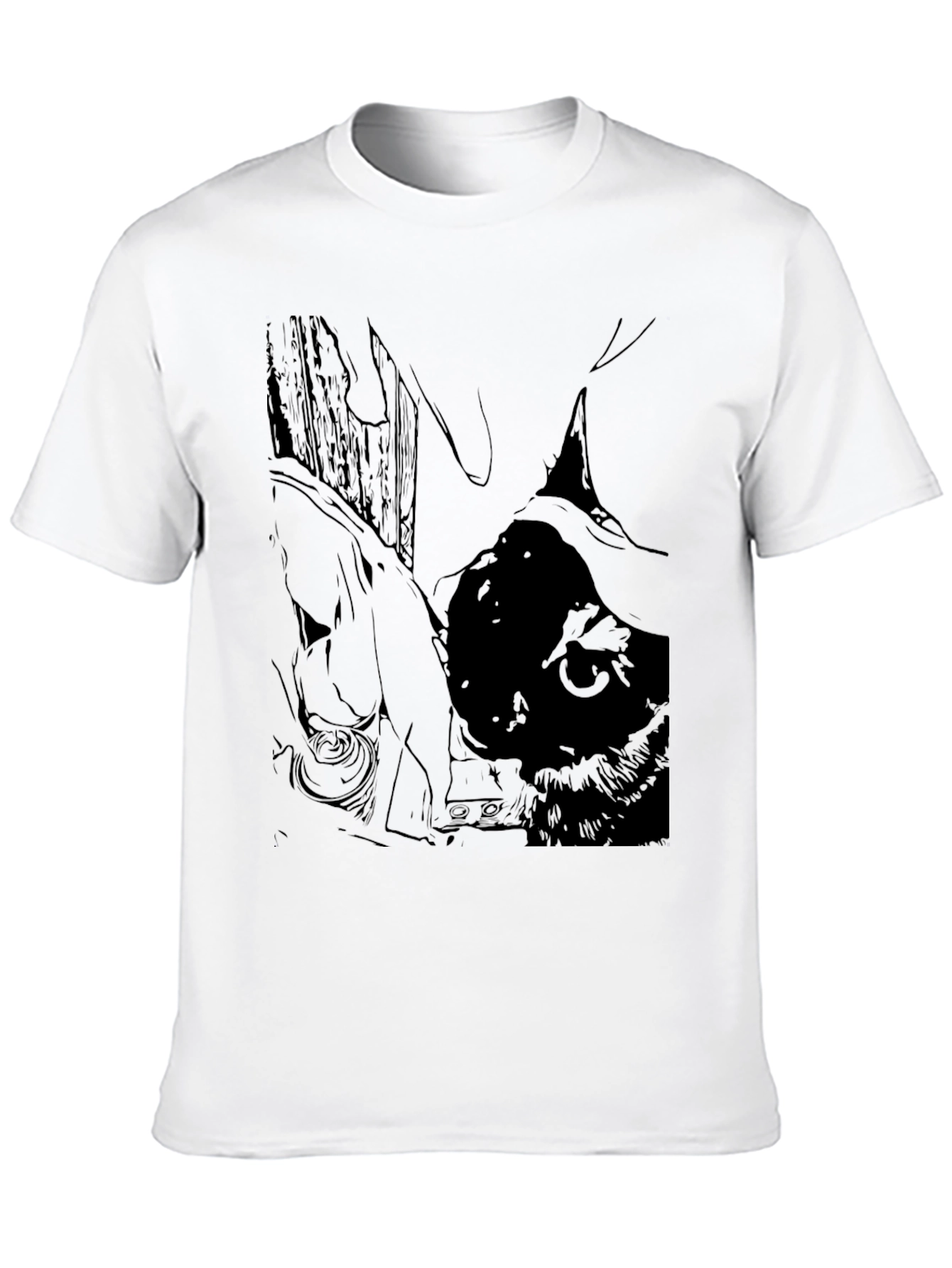 Gothic Cat T-Shirt - Unisex Black Tee