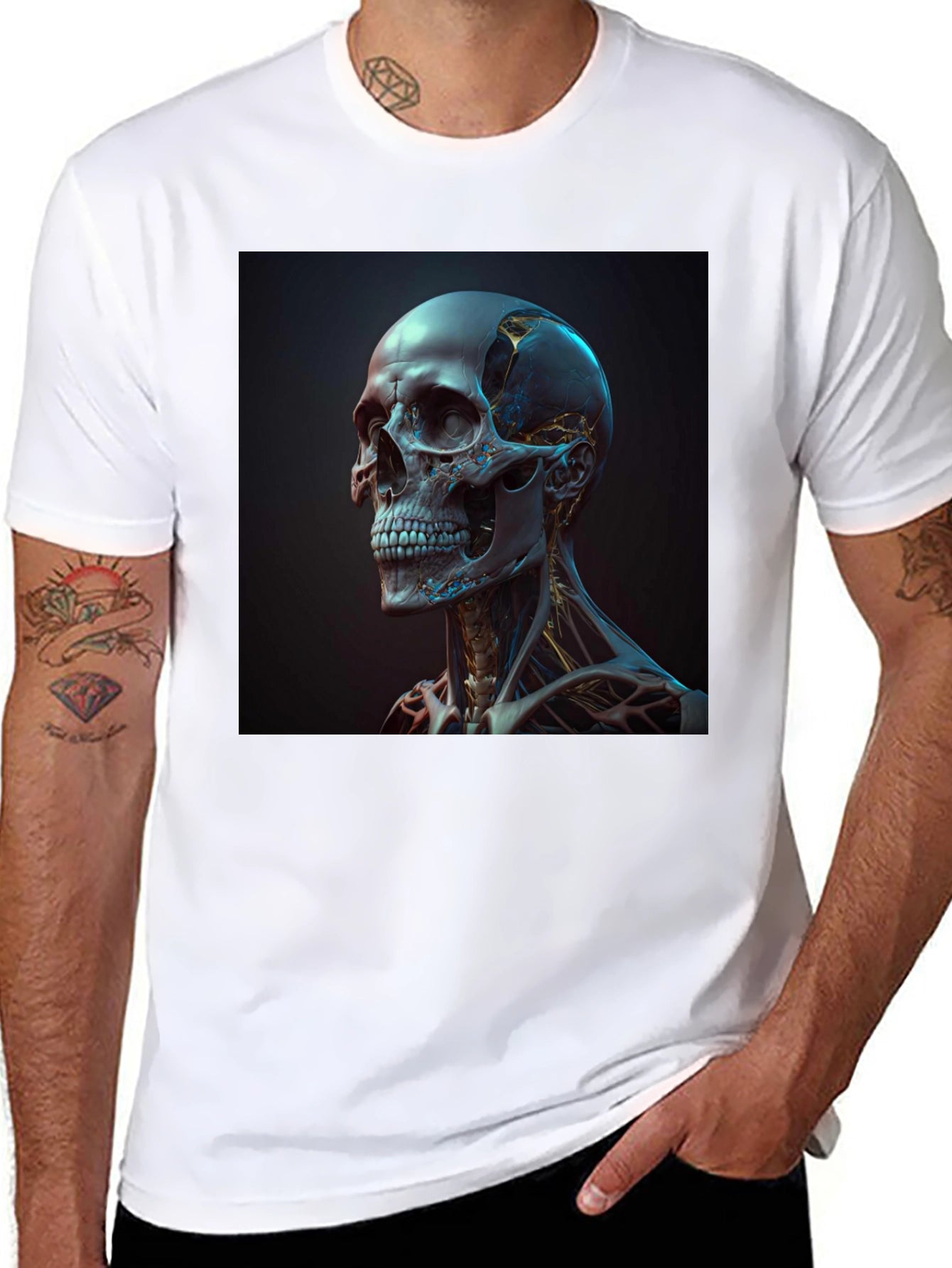 Cyberpunk Skull T-Shirt - Unique Graphic Tee